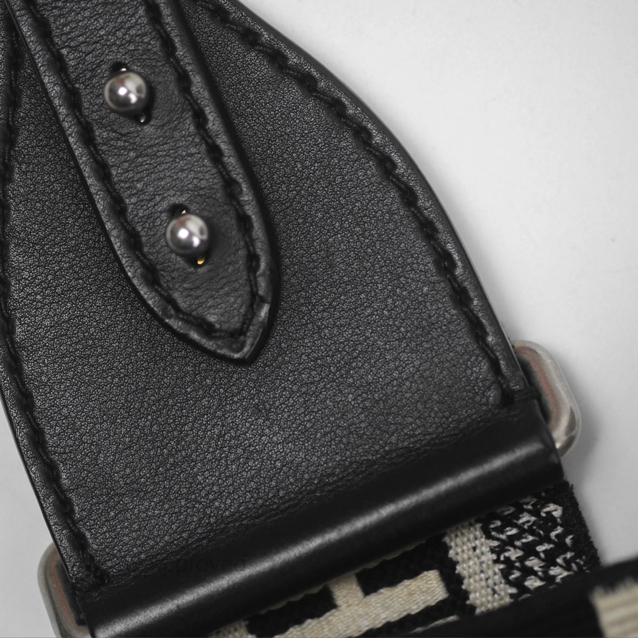 Christian Dior Medium Lady Dior Checkered Black/ White Calfskin