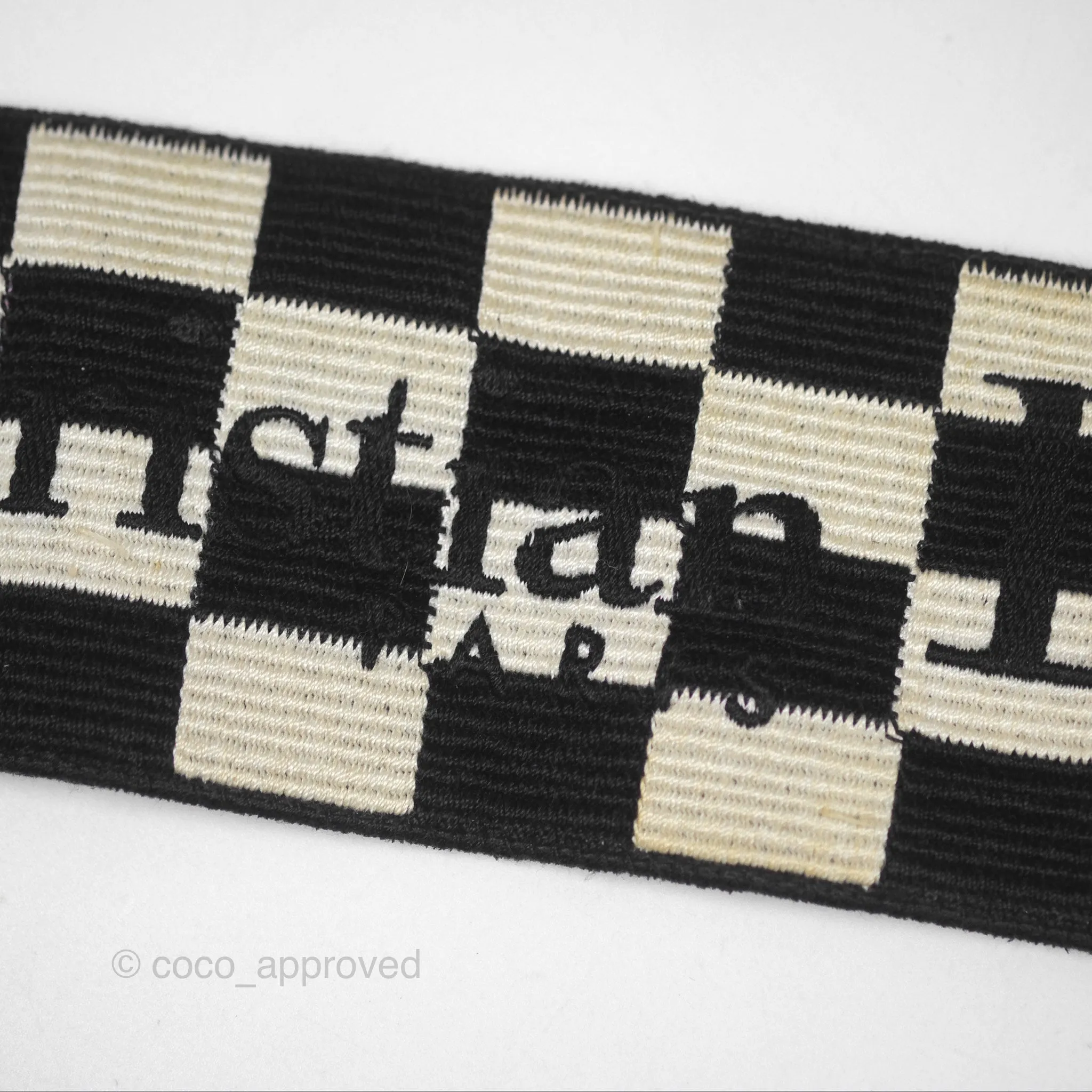 Christian Dior Medium Lady Dior Checkered Black/ White Calfskin