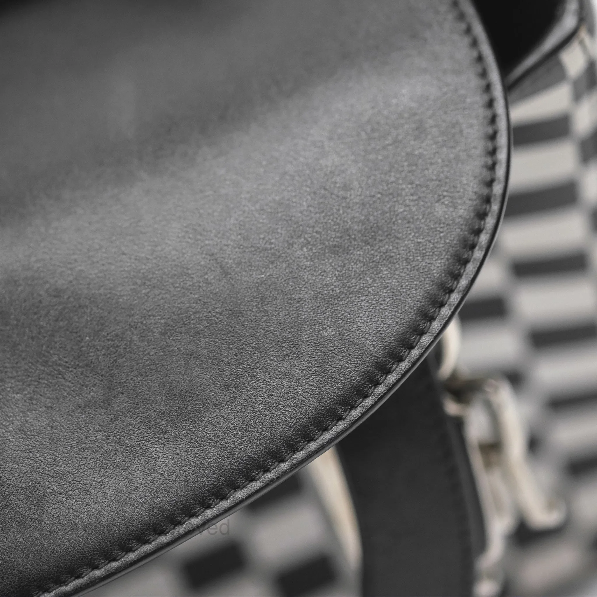 Christian Dior Medium Lady Dior Checkered Black/ White Calfskin