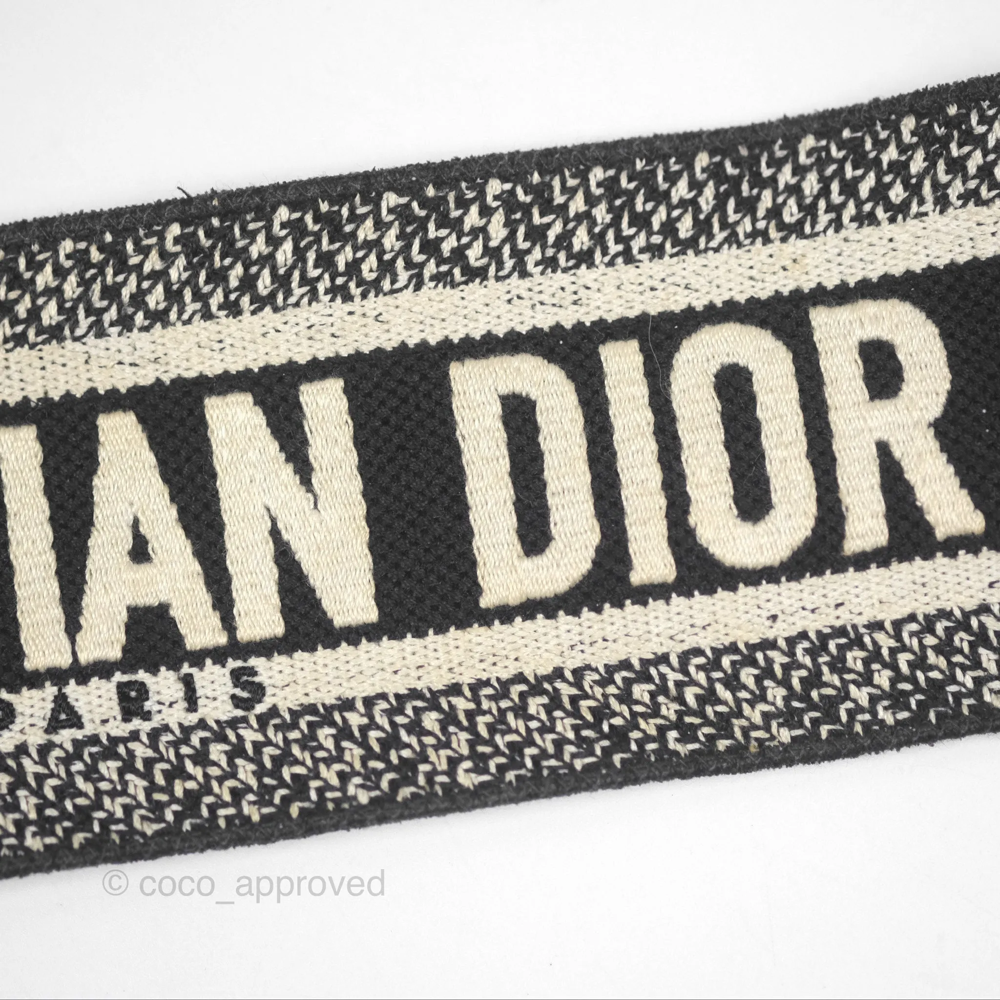 Christian Dior Medium Lady Dior Checkered Black/ White Calfskin