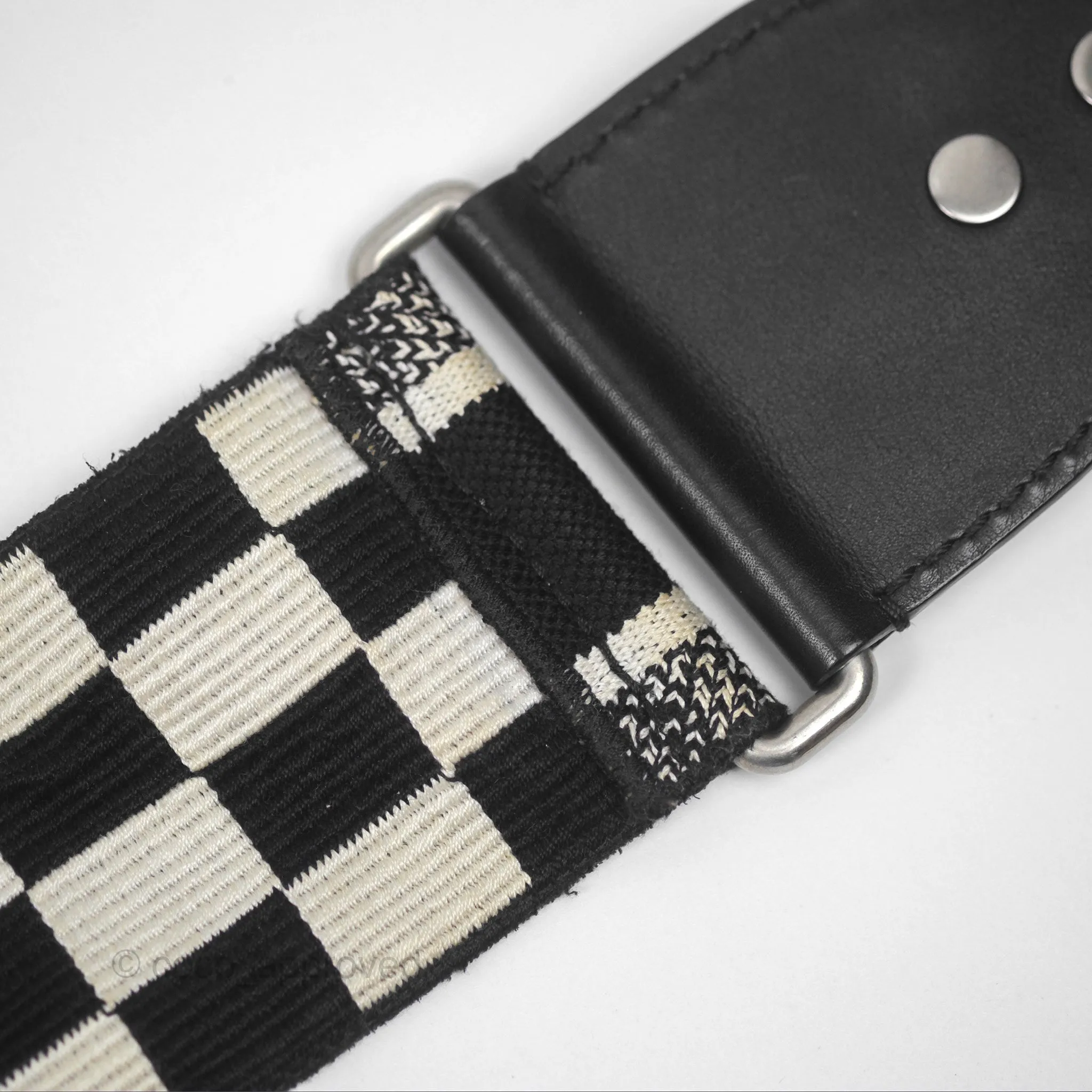 Christian Dior Medium Lady Dior Checkered Black/ White Calfskin