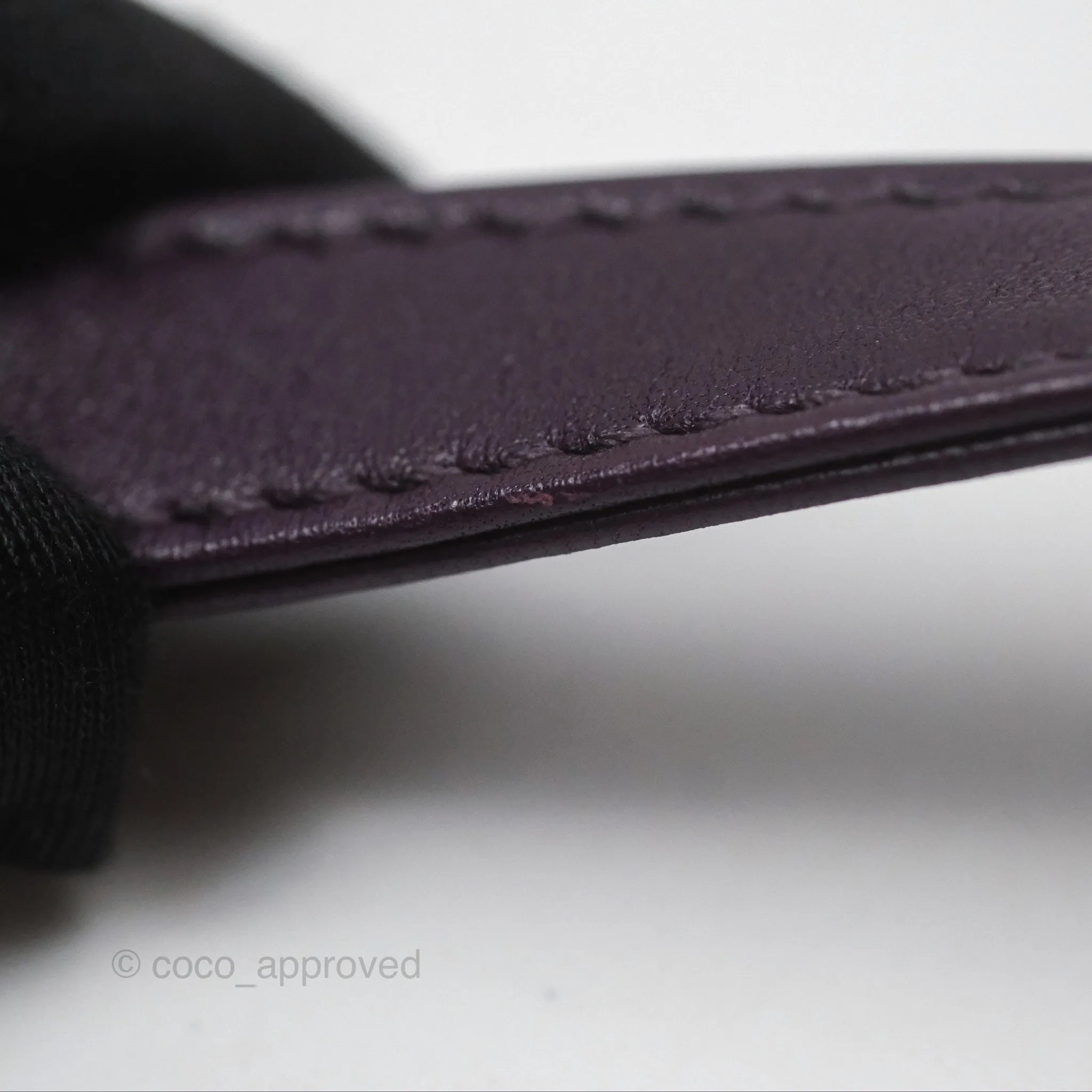 Christian Dior Medium Lady Dior Dark Purple Lambskin Silver Hardware