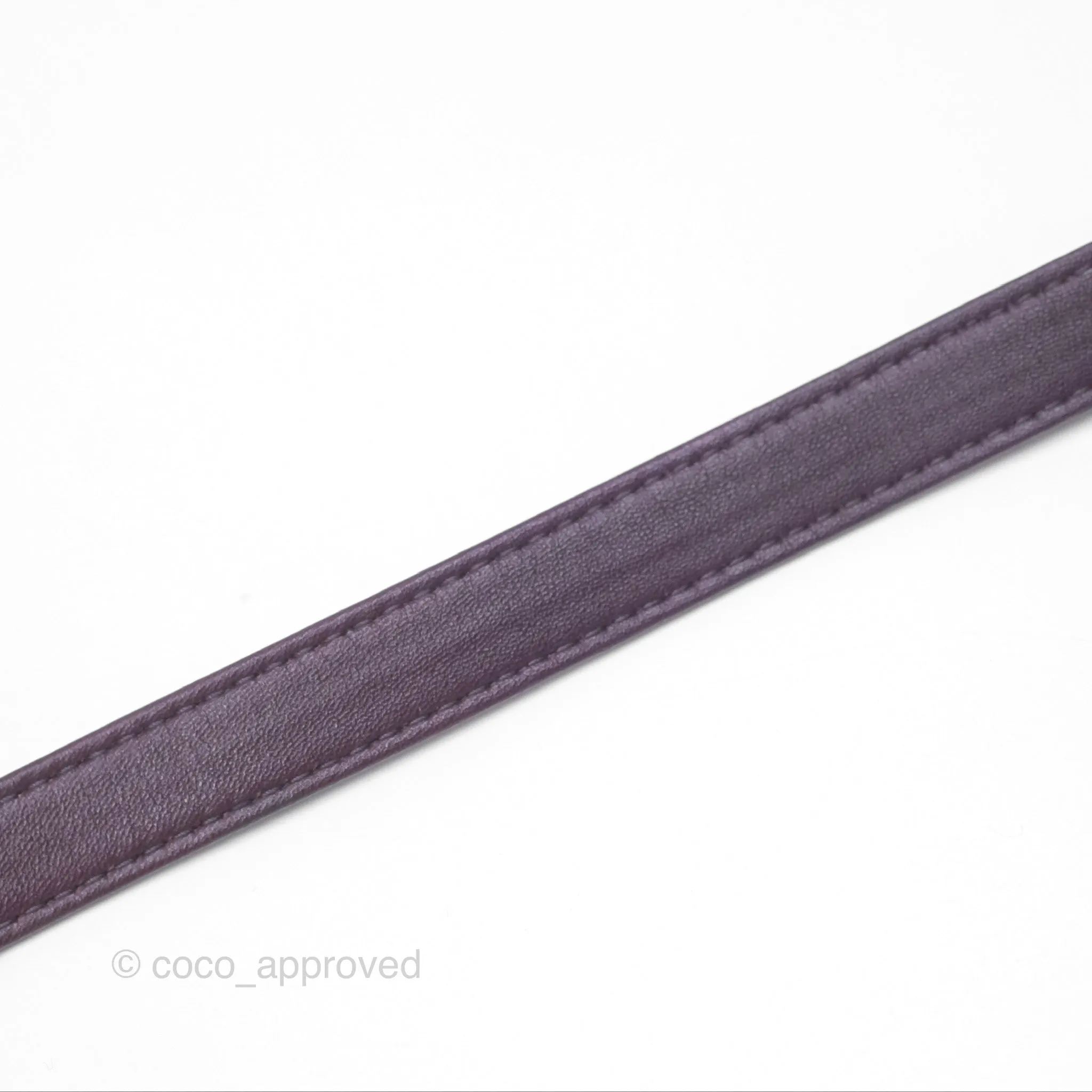 Christian Dior Medium Lady Dior Dark Purple Lambskin Silver Hardware