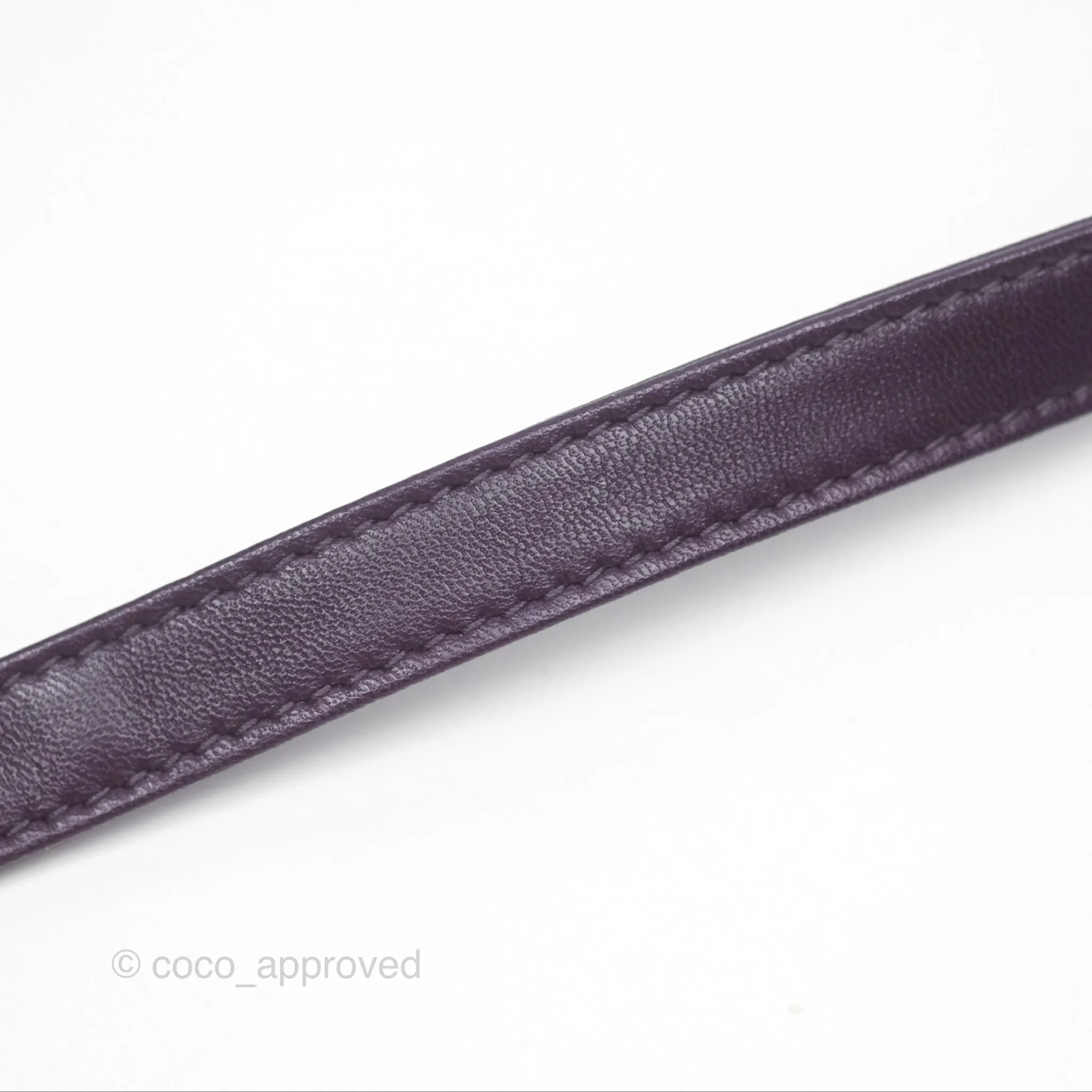 Christian Dior Medium Lady Dior Dark Purple Lambskin Silver Hardware