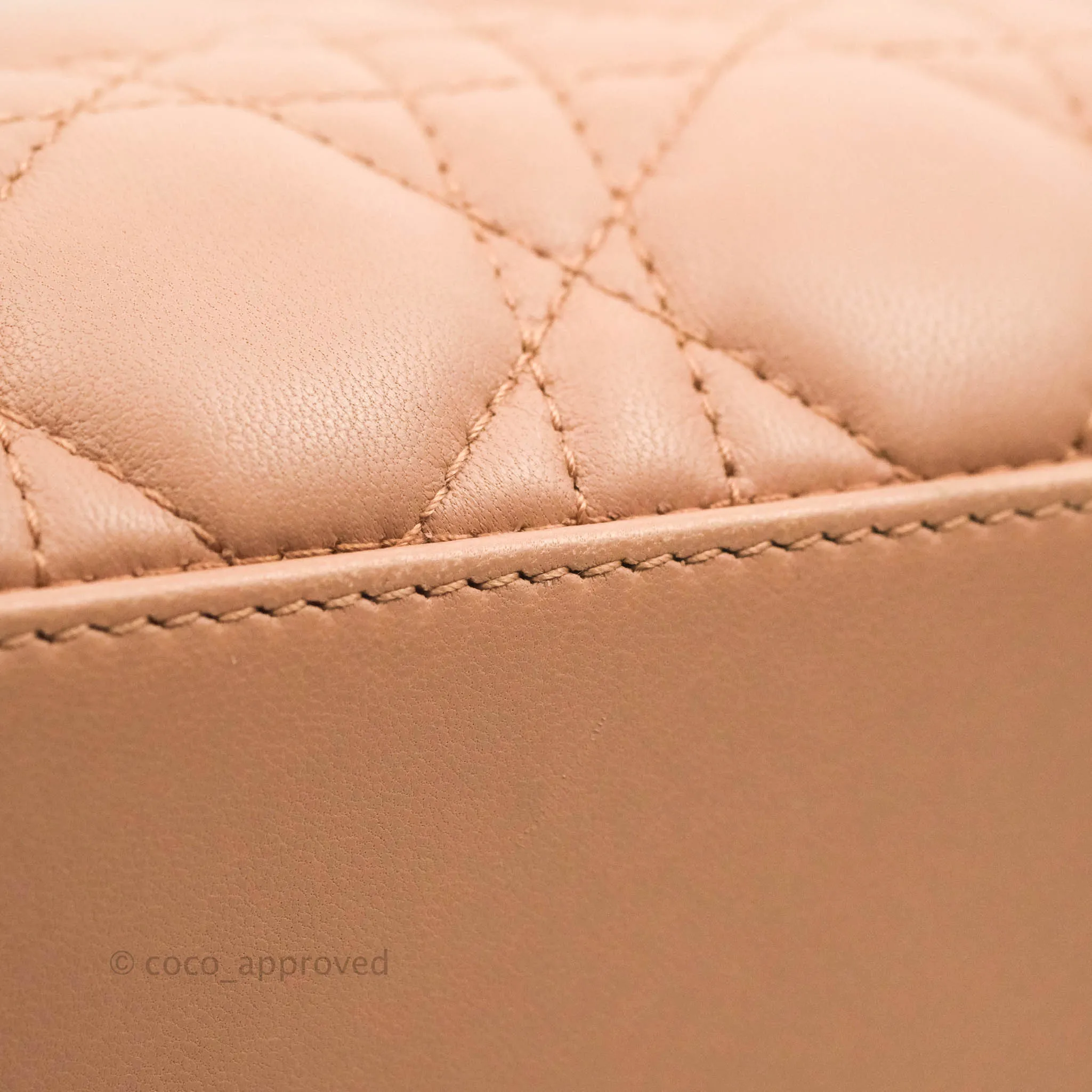 Christian Dior Medium Lady Dior Fard Blush Lambskin Gold Hardware
