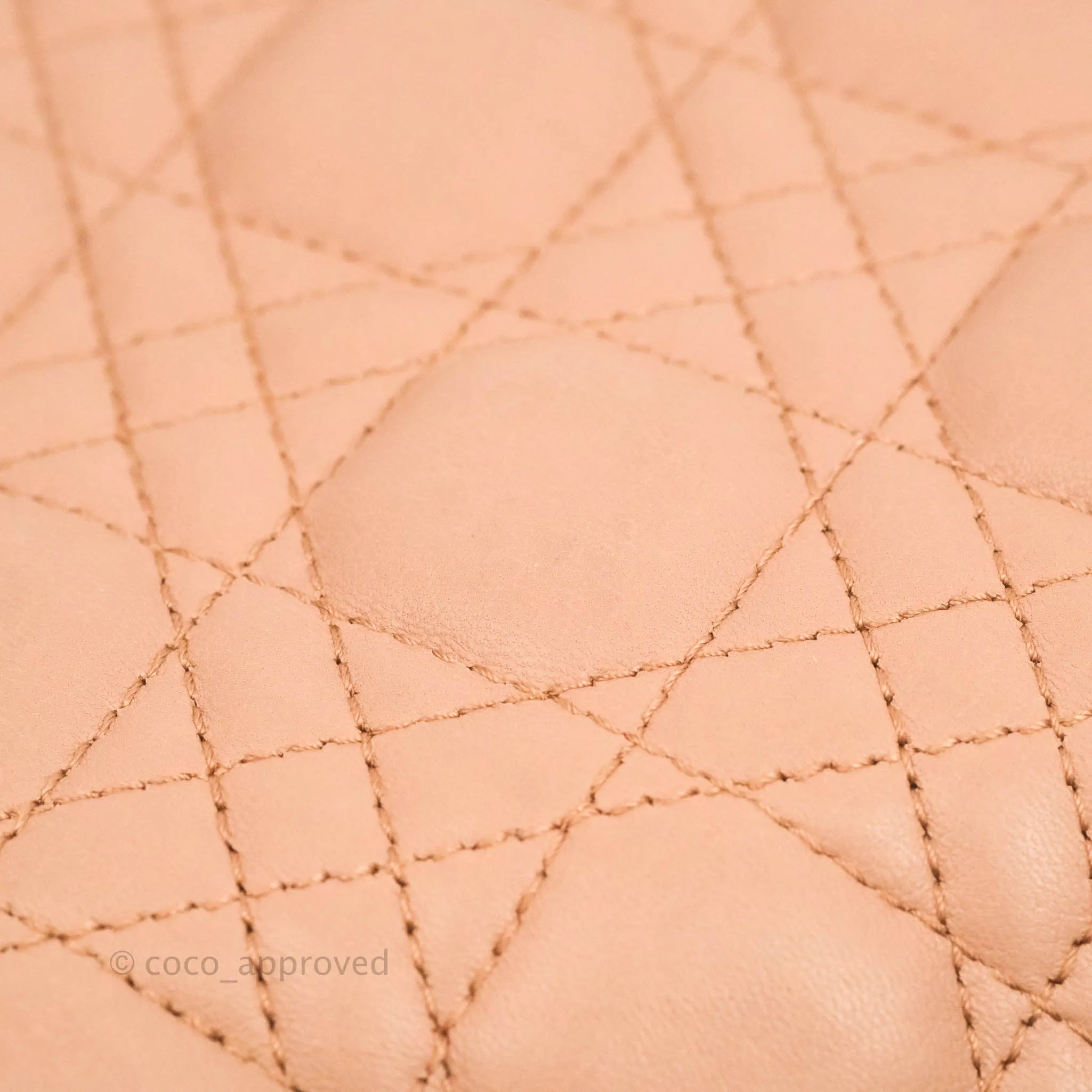 Christian Dior Medium Lady Dior Fard Blush Lambskin Gold Hardware