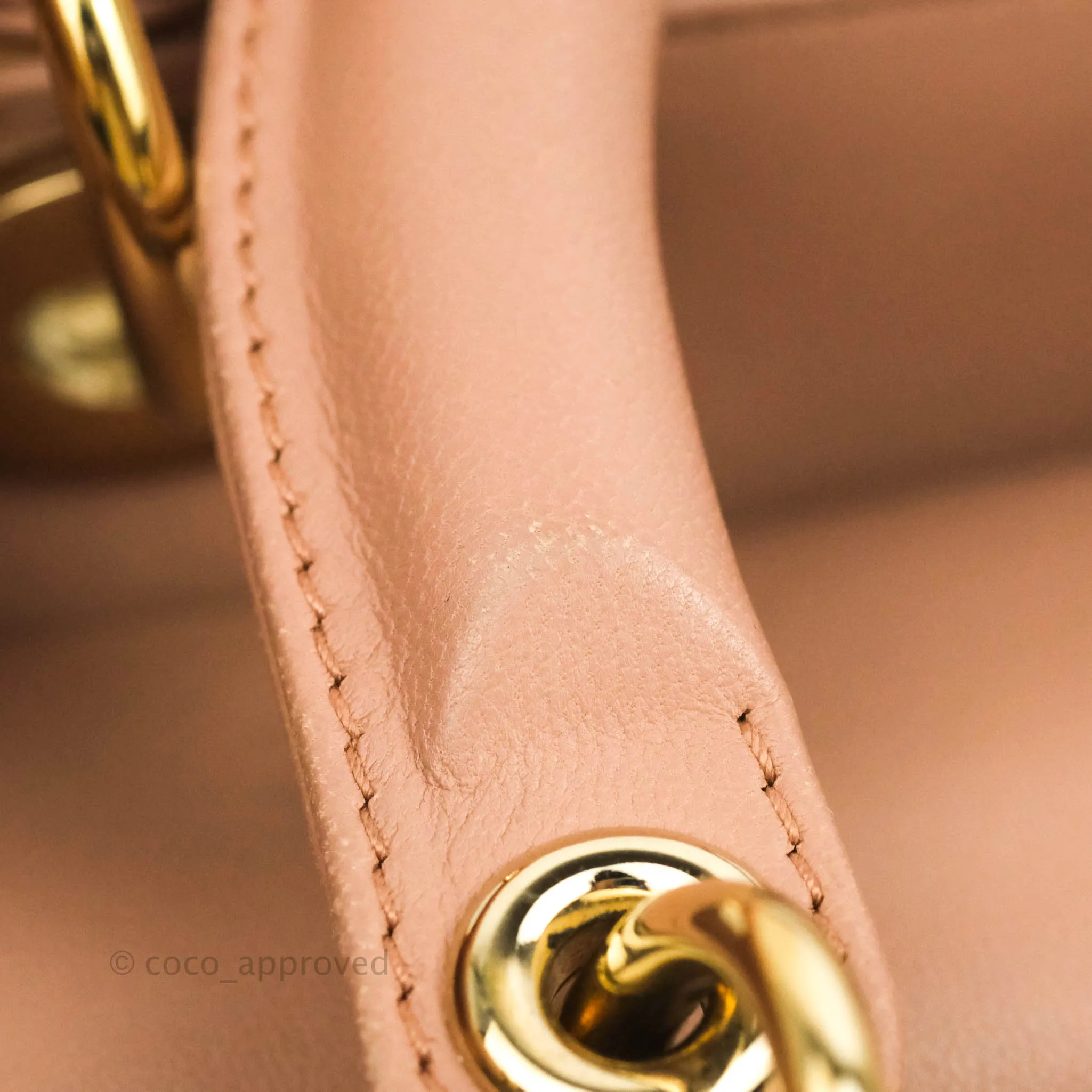Christian Dior Medium Lady Dior Fard Blush Lambskin Gold Hardware