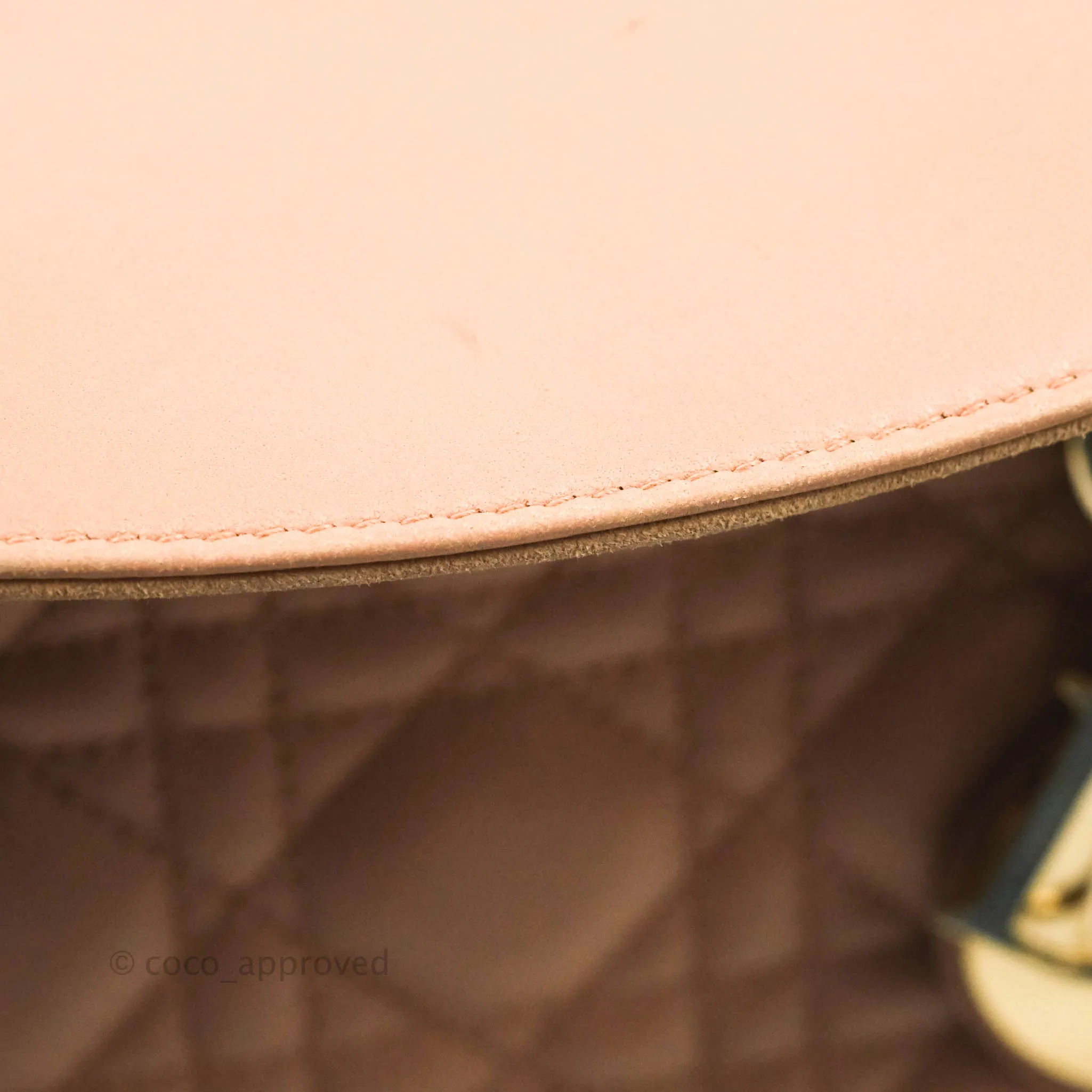 Christian Dior Medium Lady Dior Fard Blush Lambskin Gold Hardware