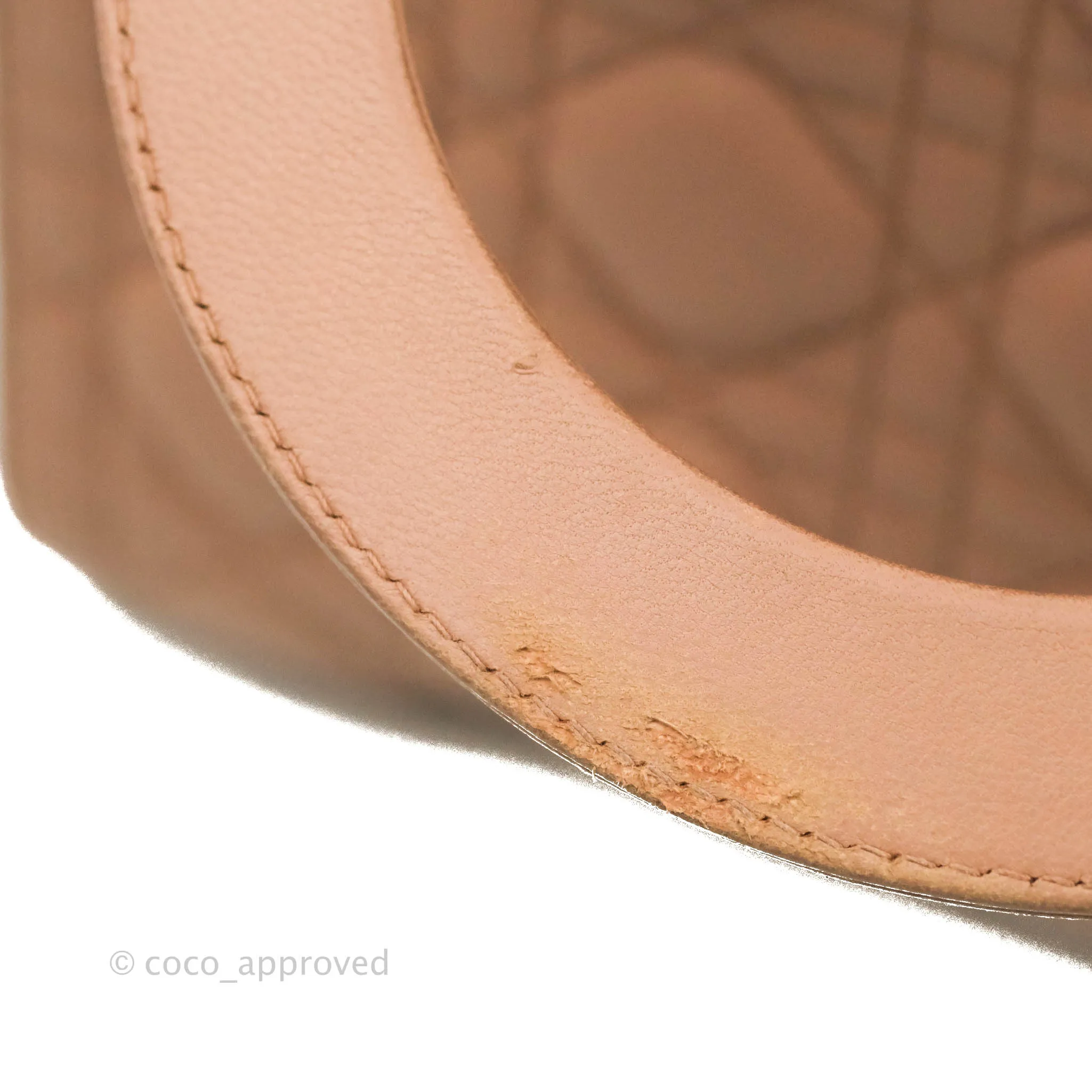 Christian Dior Medium Lady Dior Fard Blush Lambskin Gold Hardware