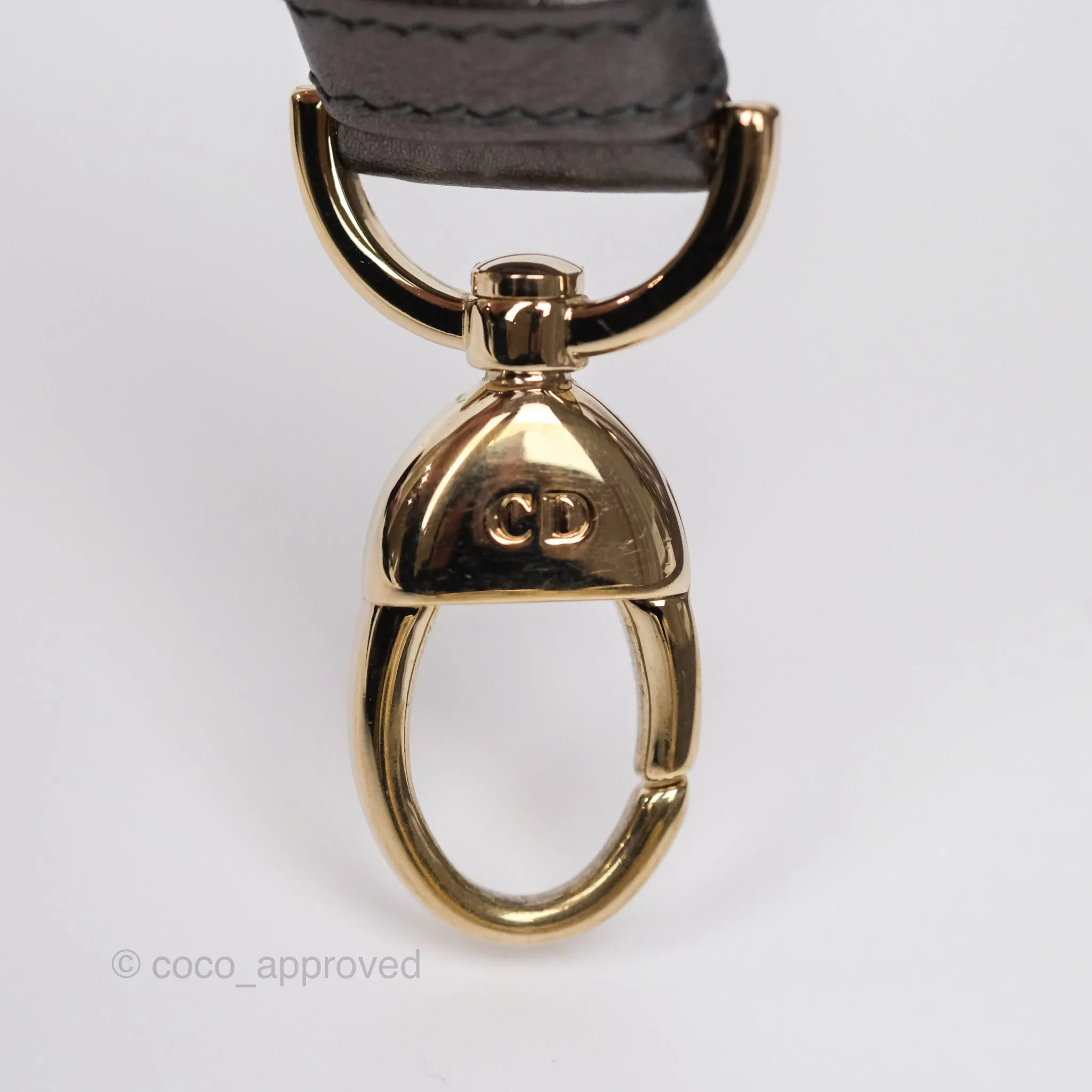 Christian Dior Medium Lady Dior Metallic Dark Grey Lambskin Gold Hardware