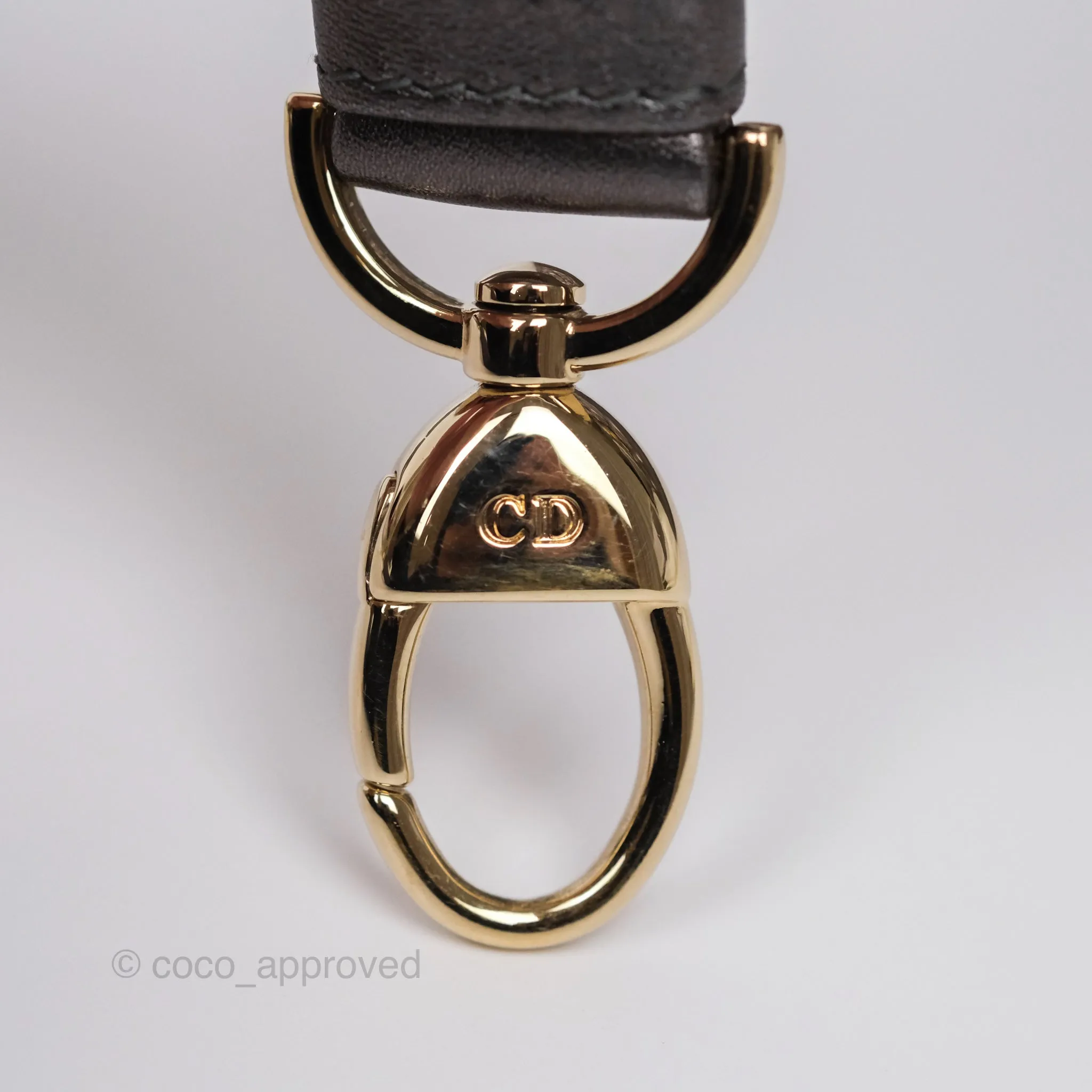 Christian Dior Medium Lady Dior Metallic Dark Grey Lambskin Gold Hardware
