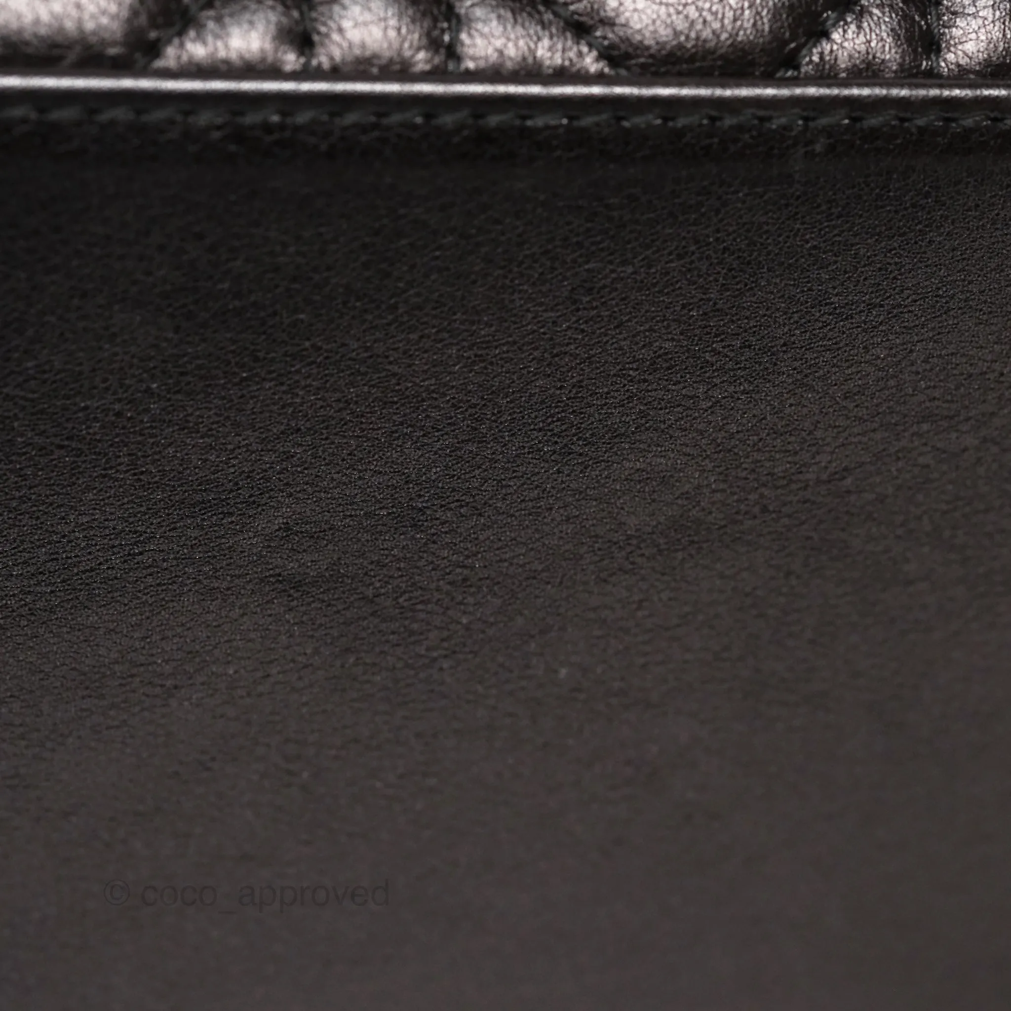Christian Dior Medium Lady Dior Metallic Dark Grey Lambskin Gold Hardware