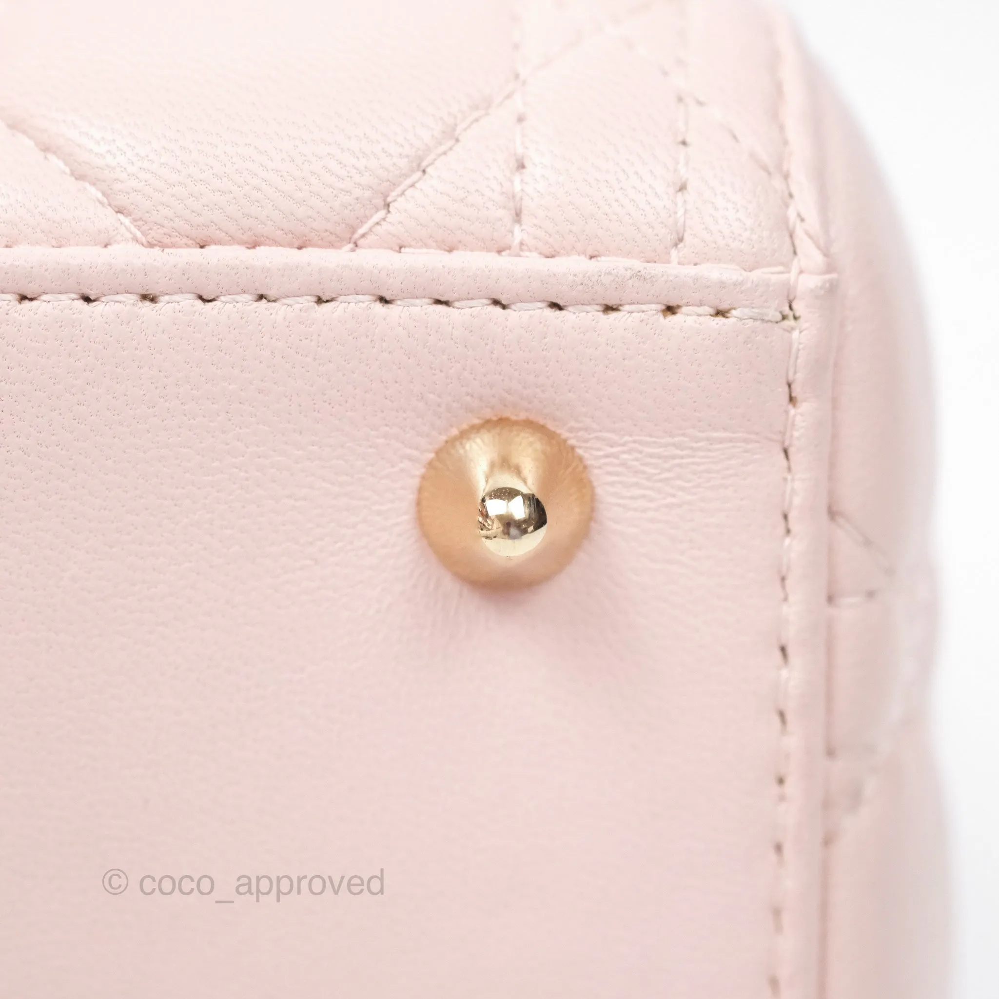 Christian Dior Medium Lady Dior Pink Lambskin Gold Hardware