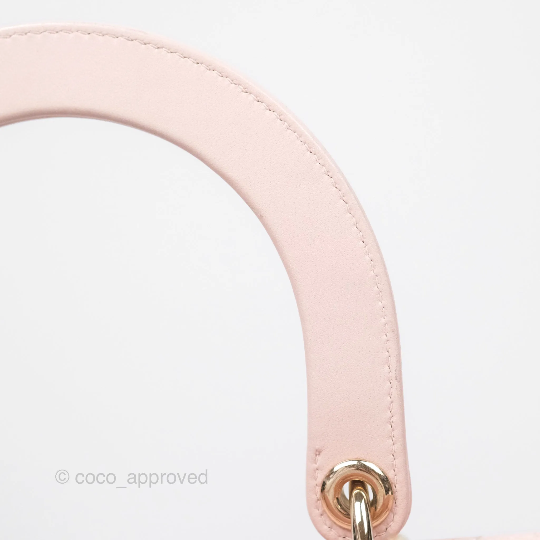 Christian Dior Medium Lady Dior Pink Lambskin Gold Hardware