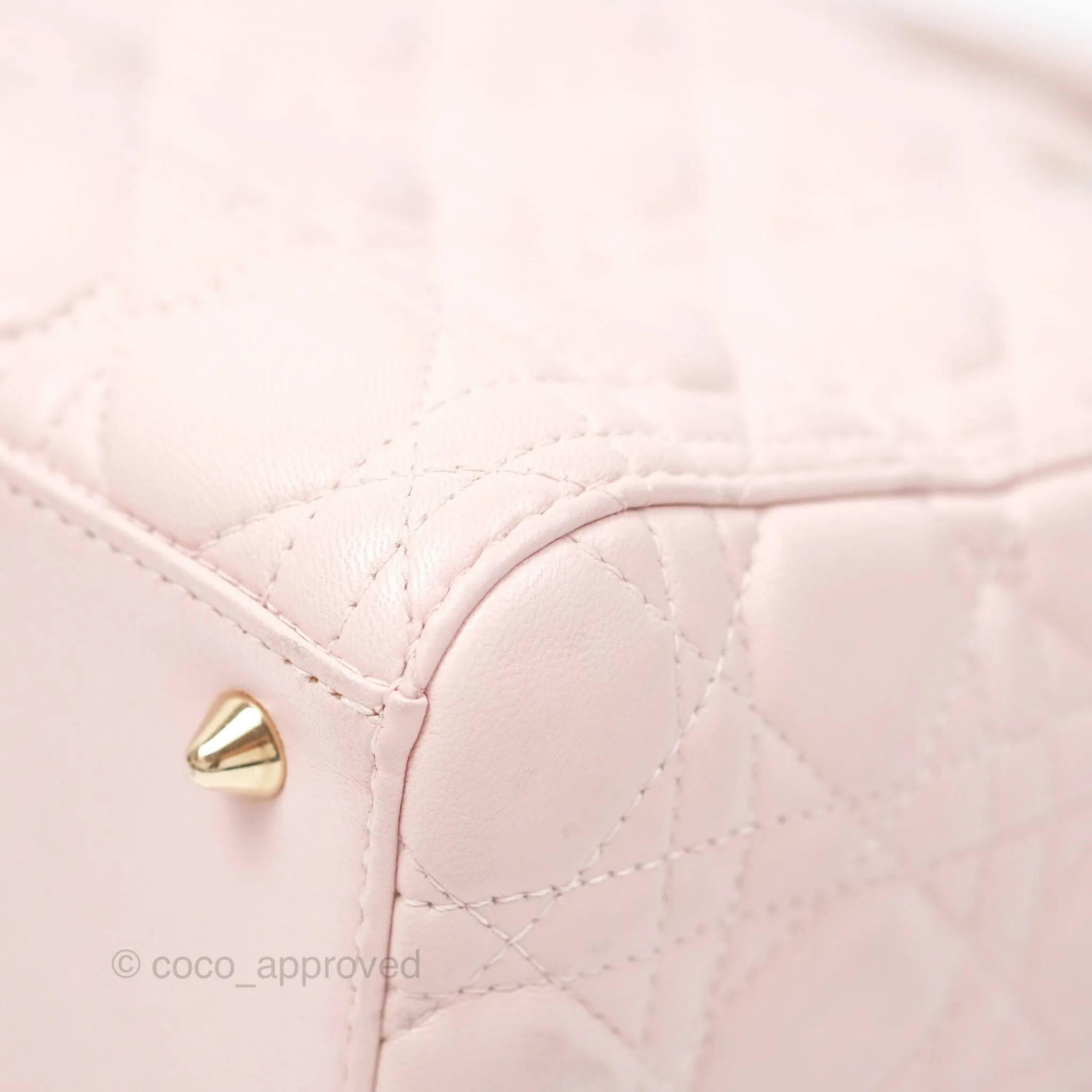 Christian Dior Medium Lady Dior Pink Lambskin Gold Hardware