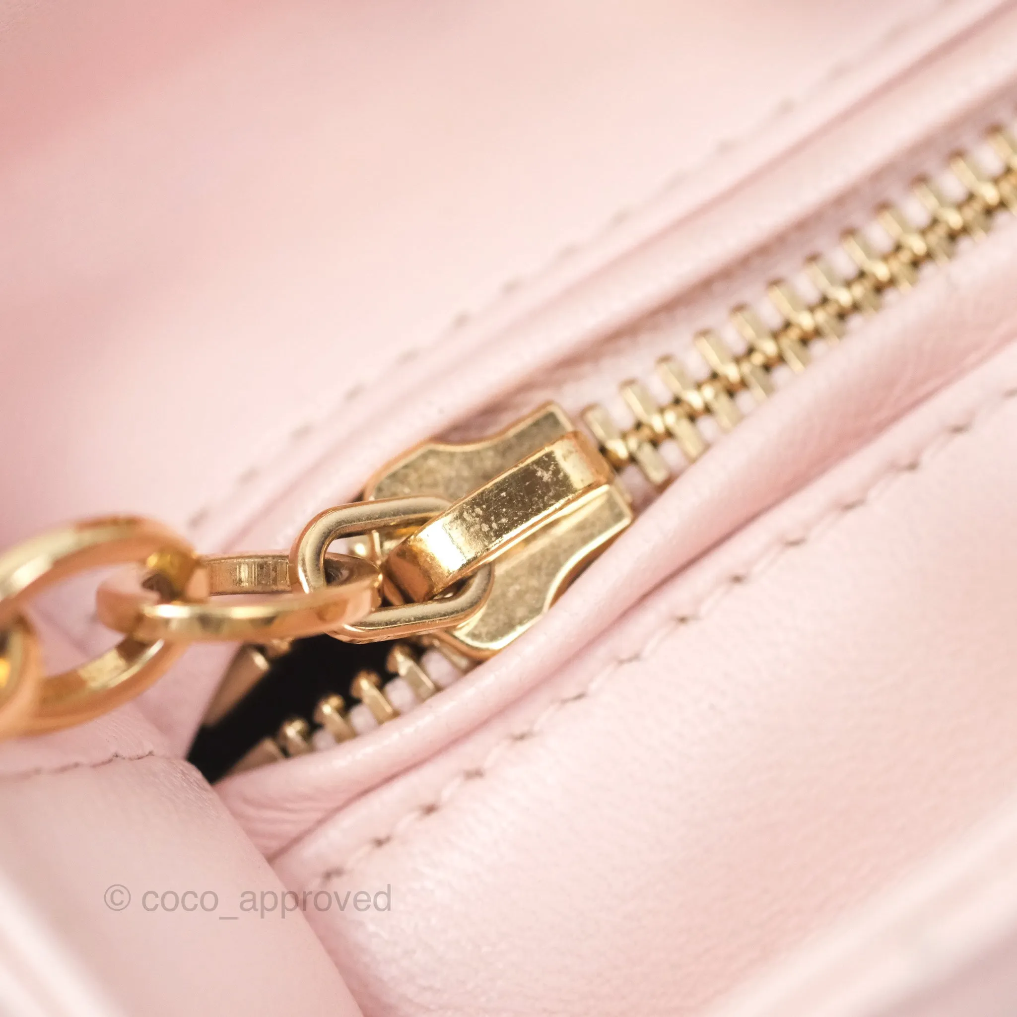 Christian Dior Medium Lady Dior Pink Lambskin Gold Hardware