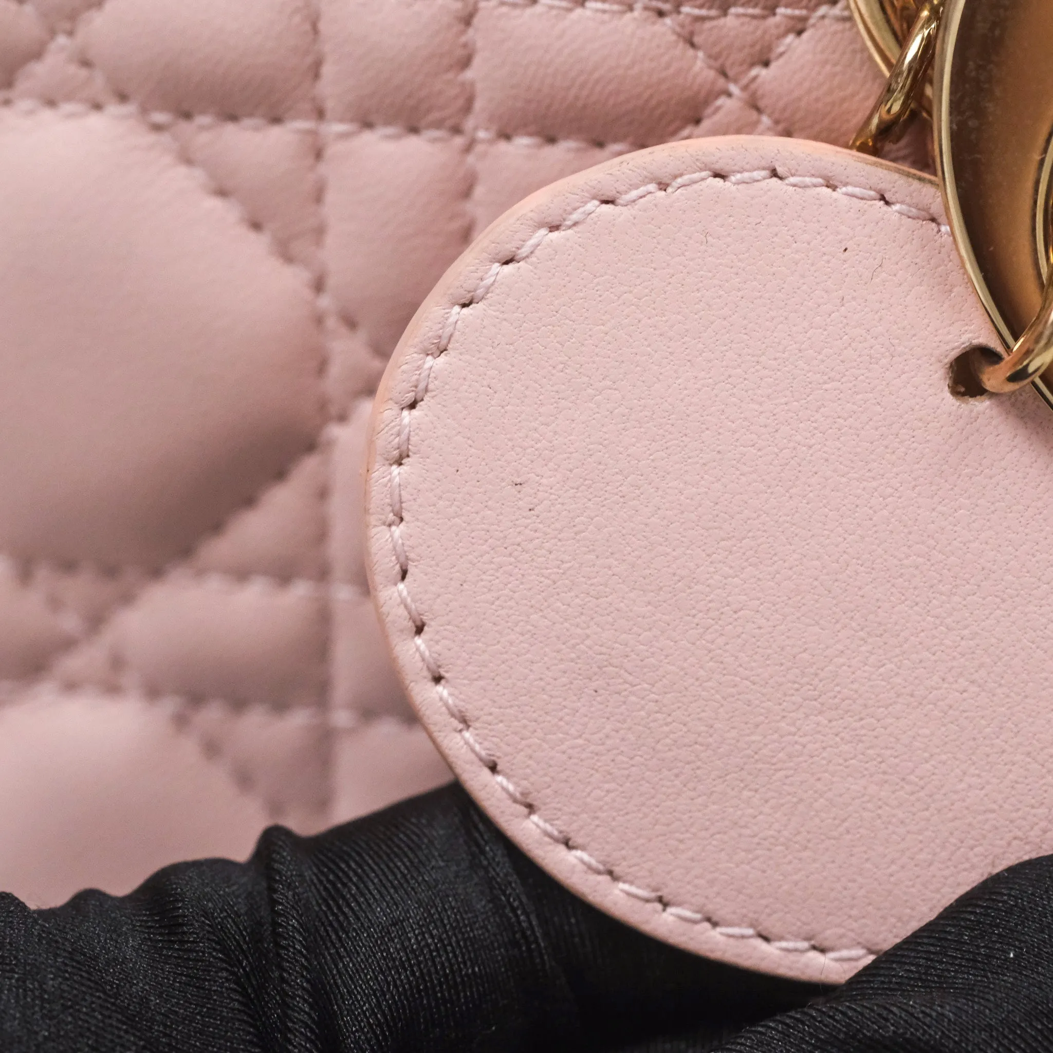 Christian Dior Medium Lady Dior Pink Lambskin Gold Hardware