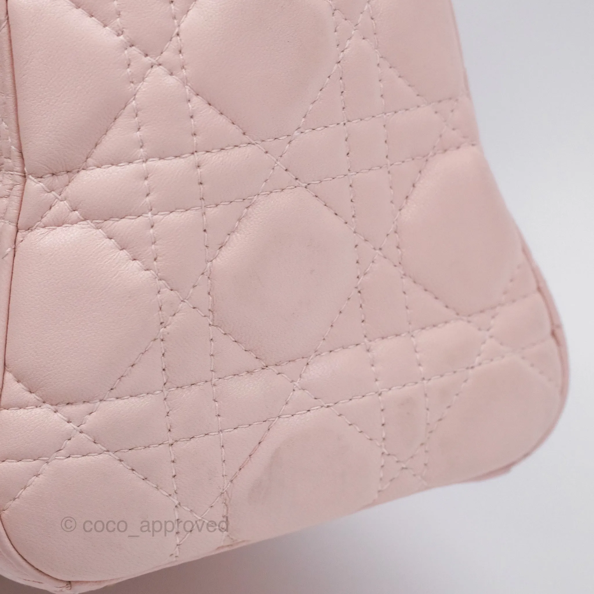 Christian Dior Medium Lady Dior Pink Lambskin Gold Hardware