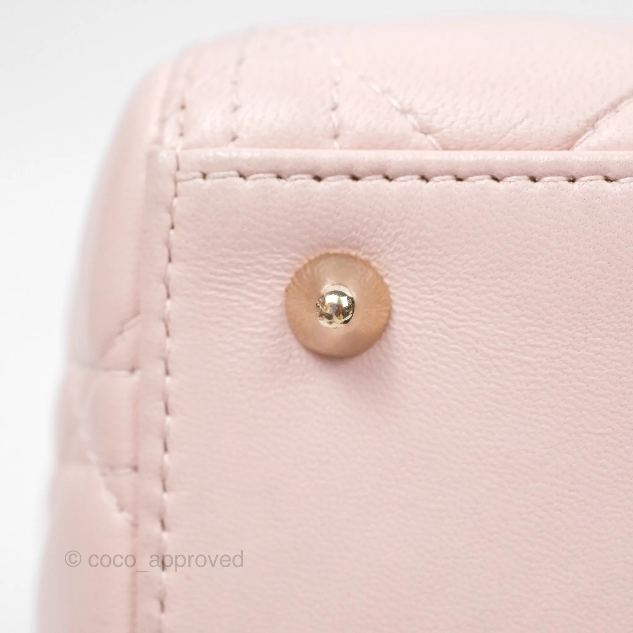 Christian Dior Medium Lady Dior Pink Lambskin Gold Hardware