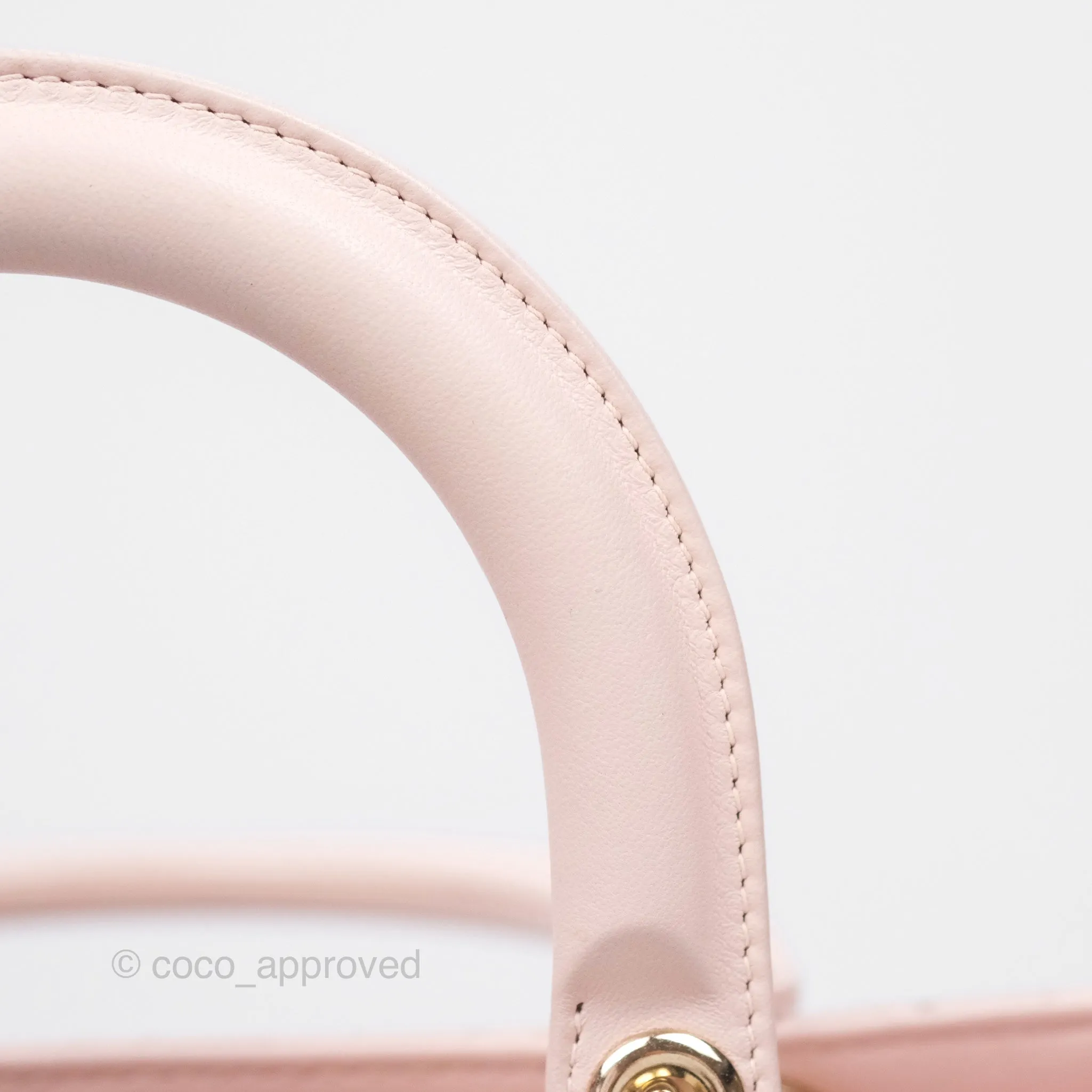 Christian Dior Medium Lady Dior Pink Lambskin Gold Hardware