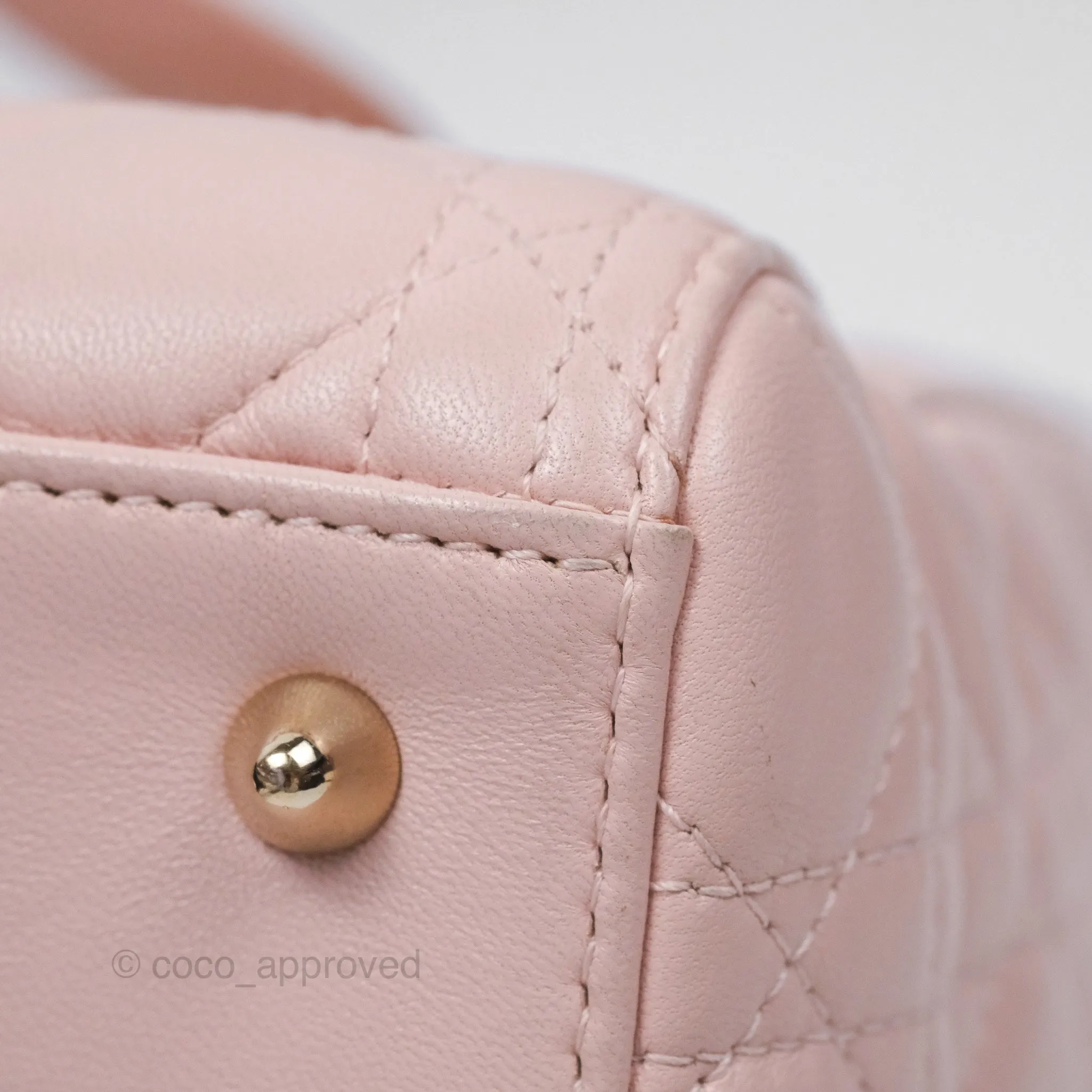 Christian Dior Medium Lady Dior Pink Lambskin Gold Hardware
