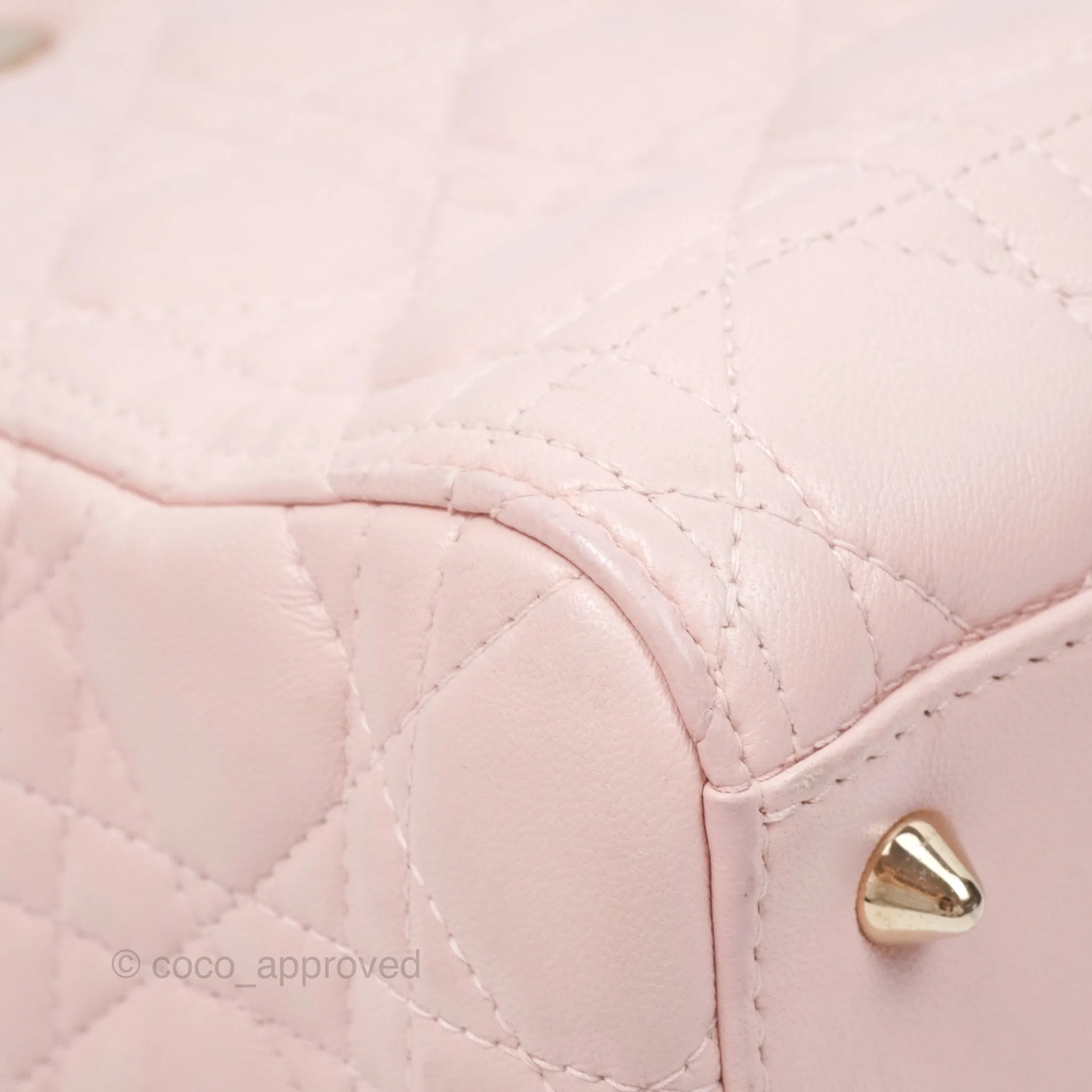 Christian Dior Medium Lady Dior Pink Lambskin Gold Hardware