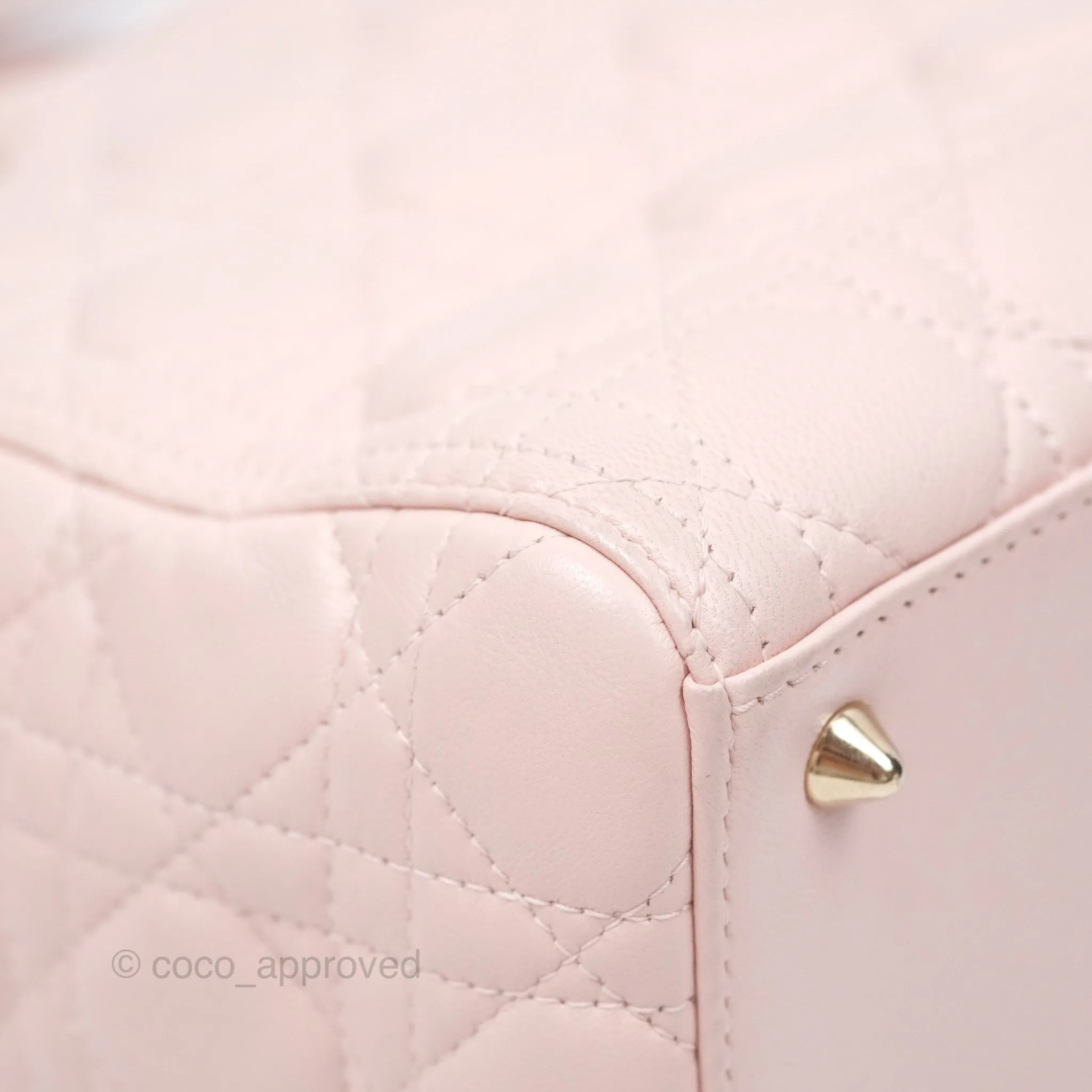 Christian Dior Medium Lady Dior Pink Lambskin Gold Hardware