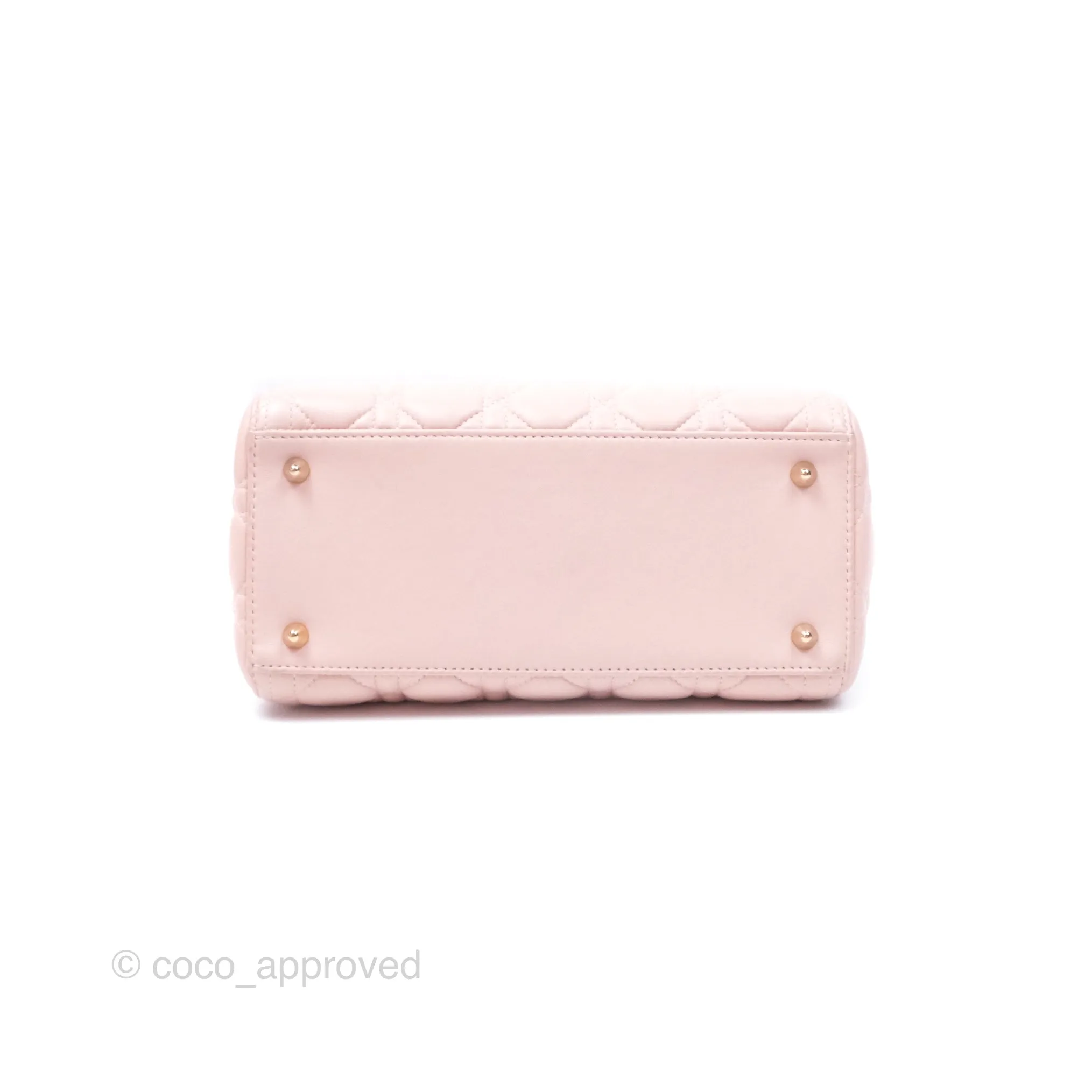 Christian Dior Medium Lady Dior Pink Lambskin Gold Hardware