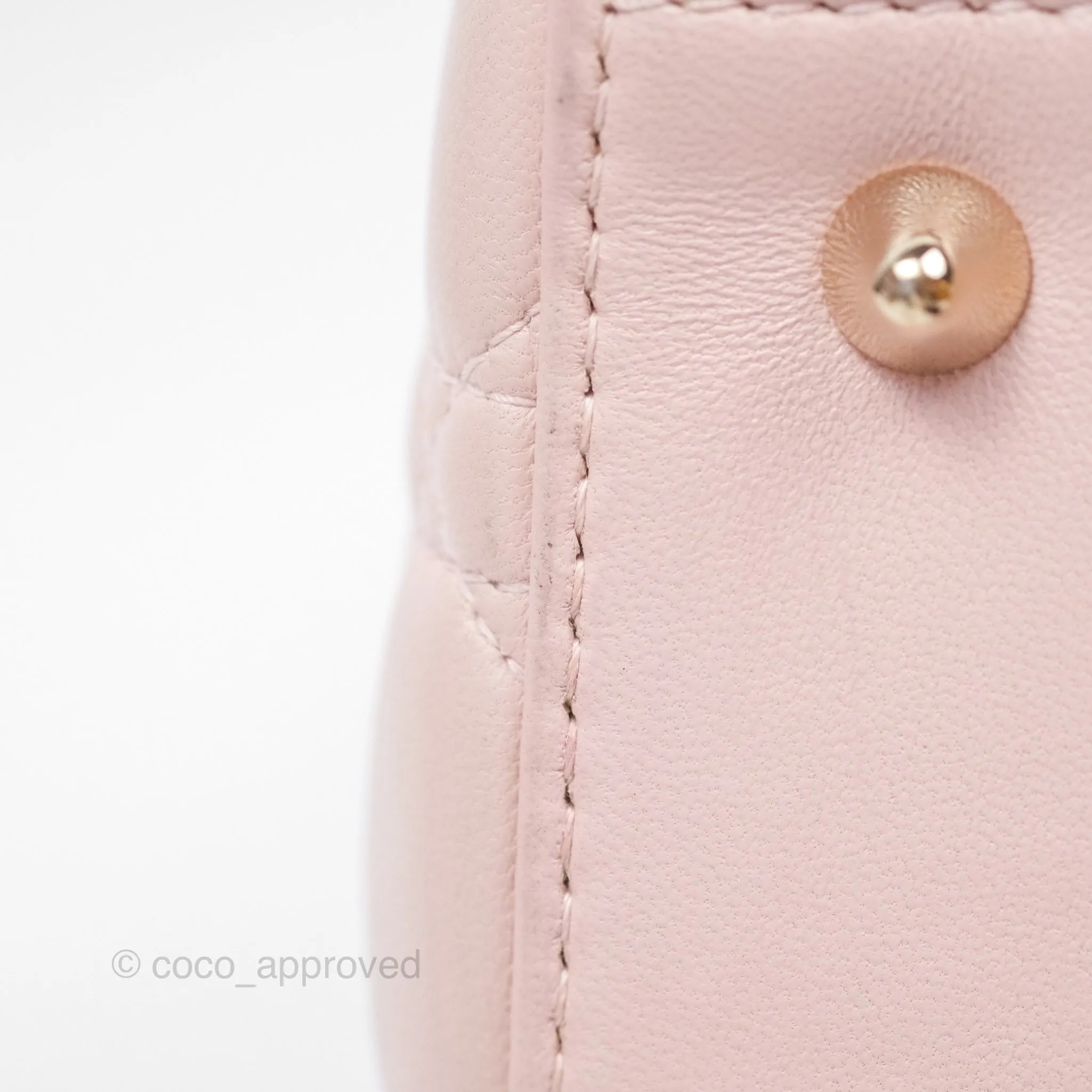Christian Dior Medium Lady Dior Pink Lambskin Gold Hardware