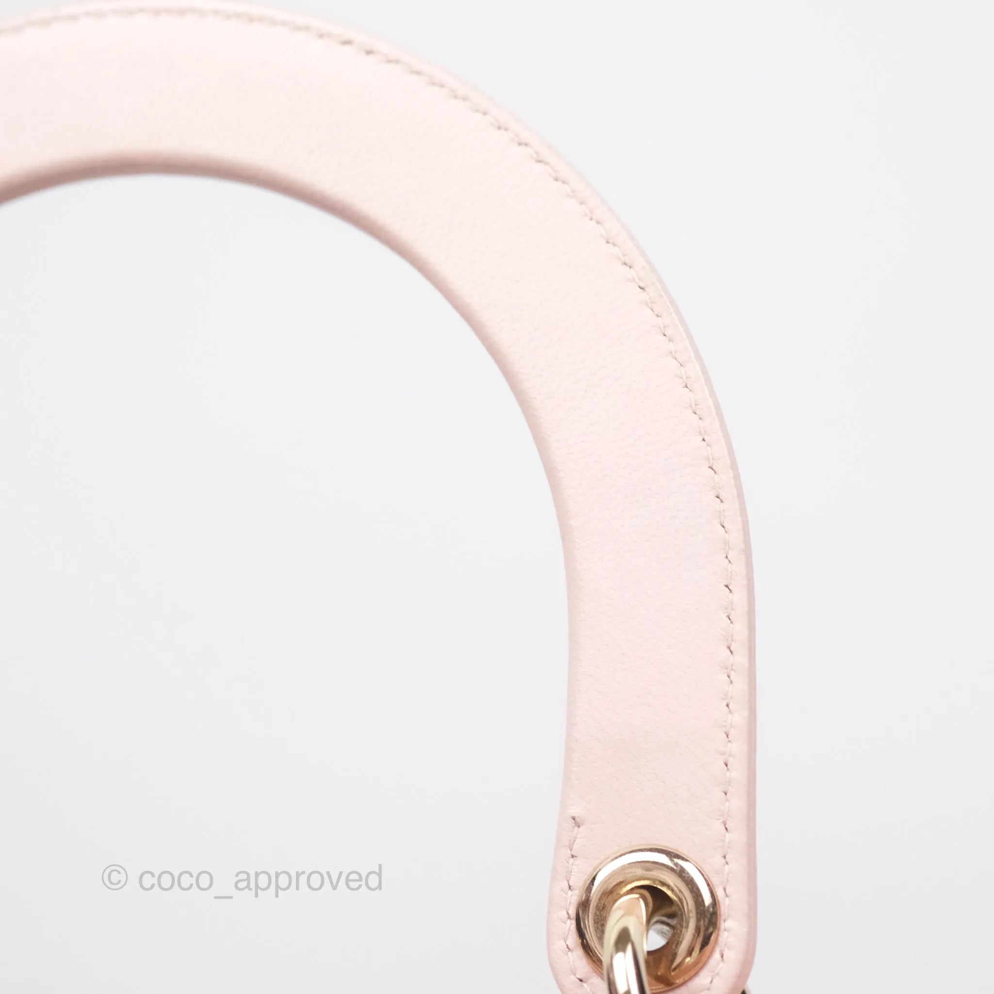 Christian Dior Medium Lady Dior Pink Lambskin Gold Hardware