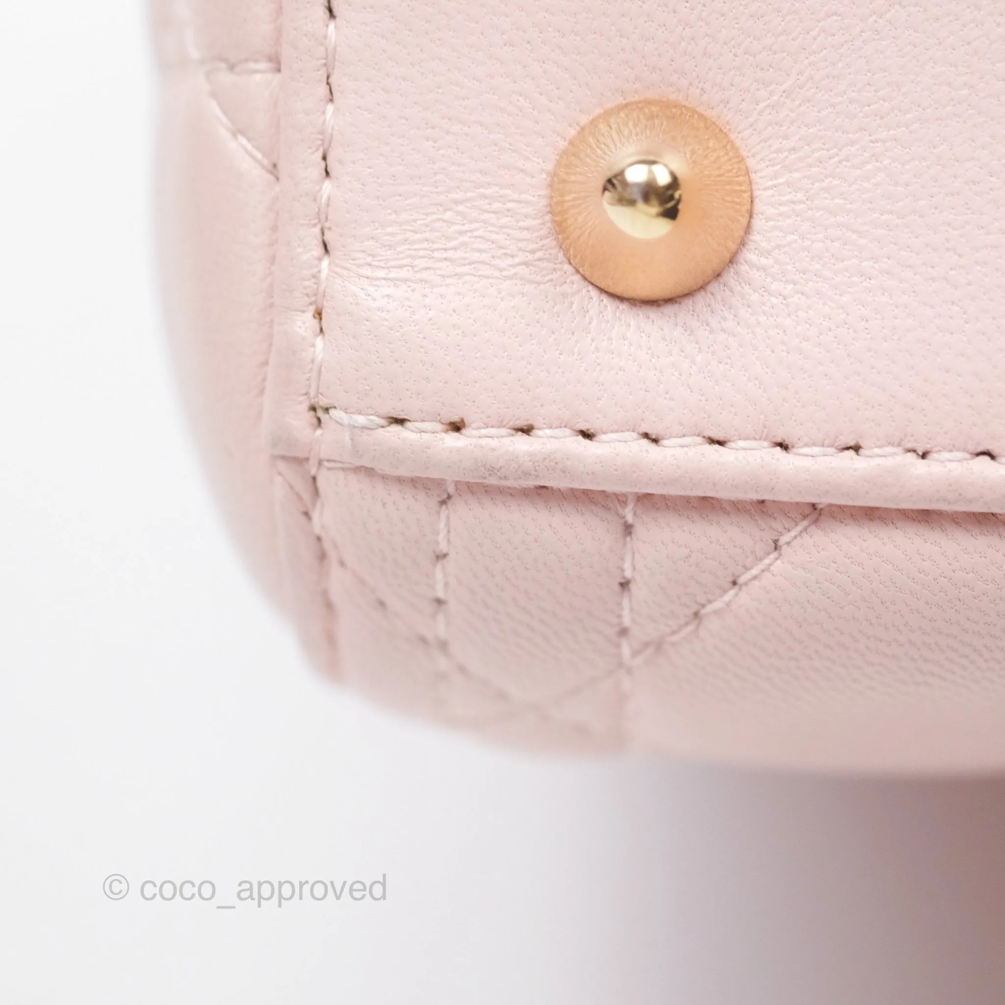 Christian Dior Medium Lady Dior Pink Lambskin Gold Hardware