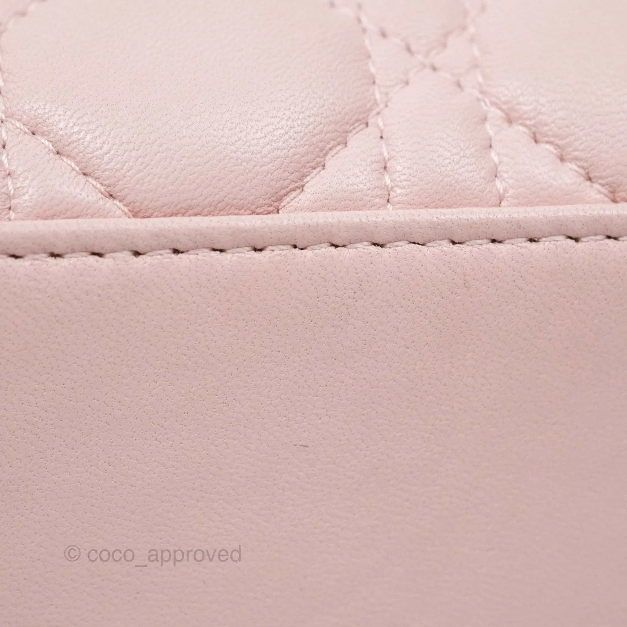 Christian Dior Medium Lady Dior Pink Lambskin Gold Hardware