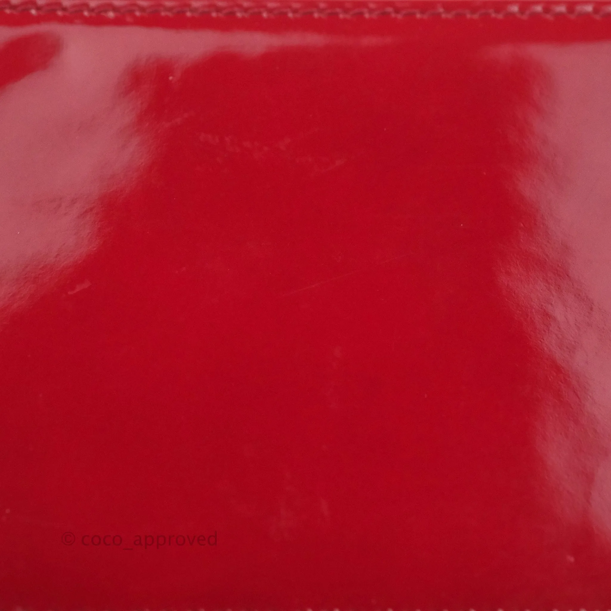 Christian Dior Medium Lady Dior Red Patent Silver Hardware