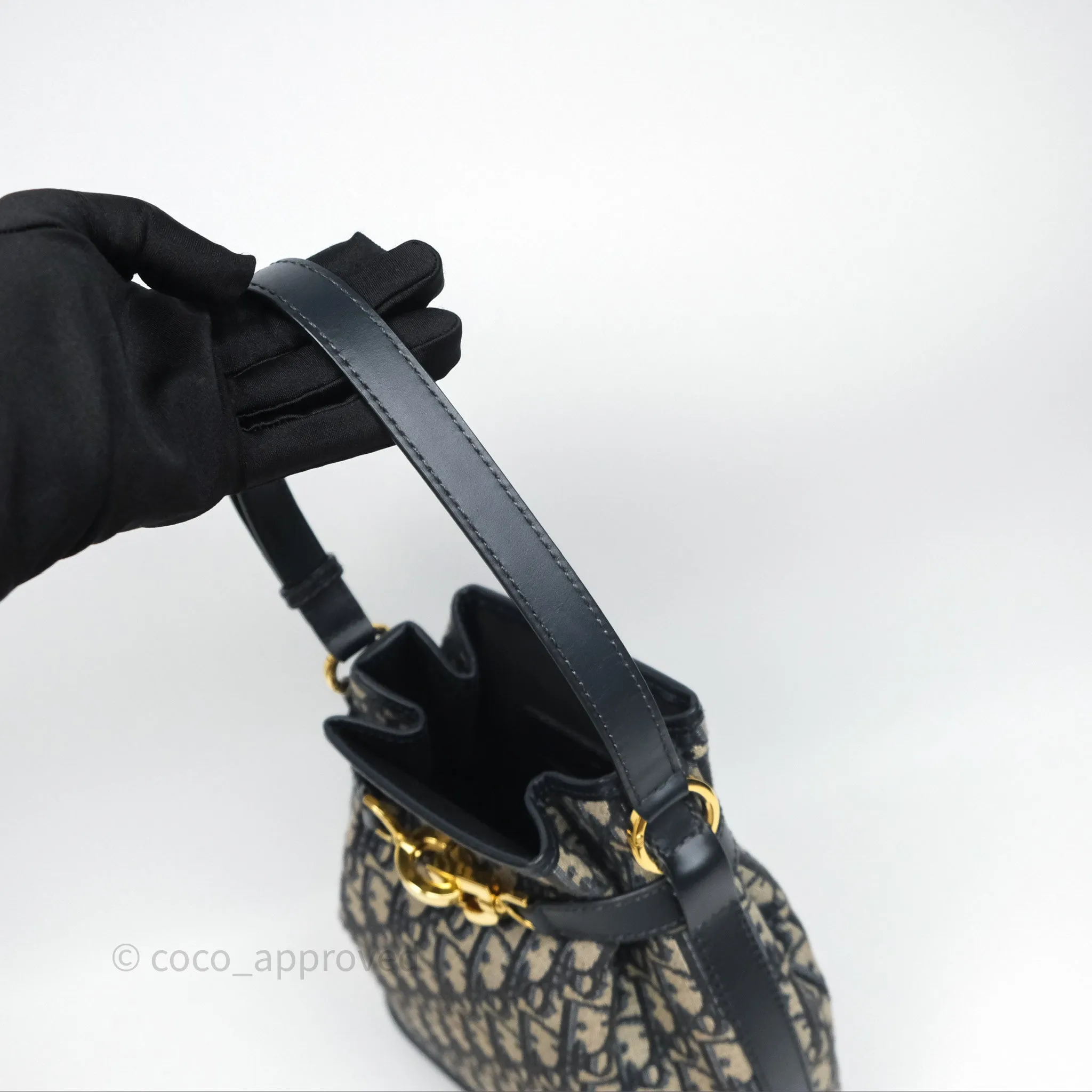 Christian Dior Medium O C'est Dior Bucket Bag Blue Dior Oblique Jacquard
