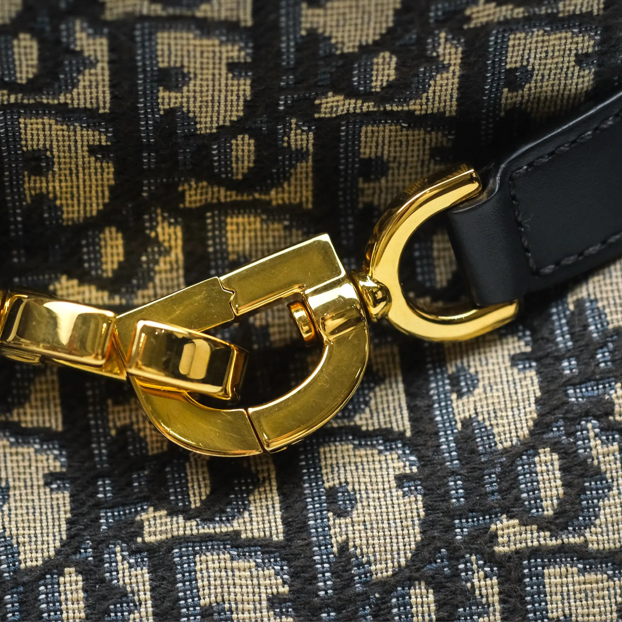 Christian Dior Medium O C'est Dior Bucket Bag Blue Dior Oblique Jacquard
