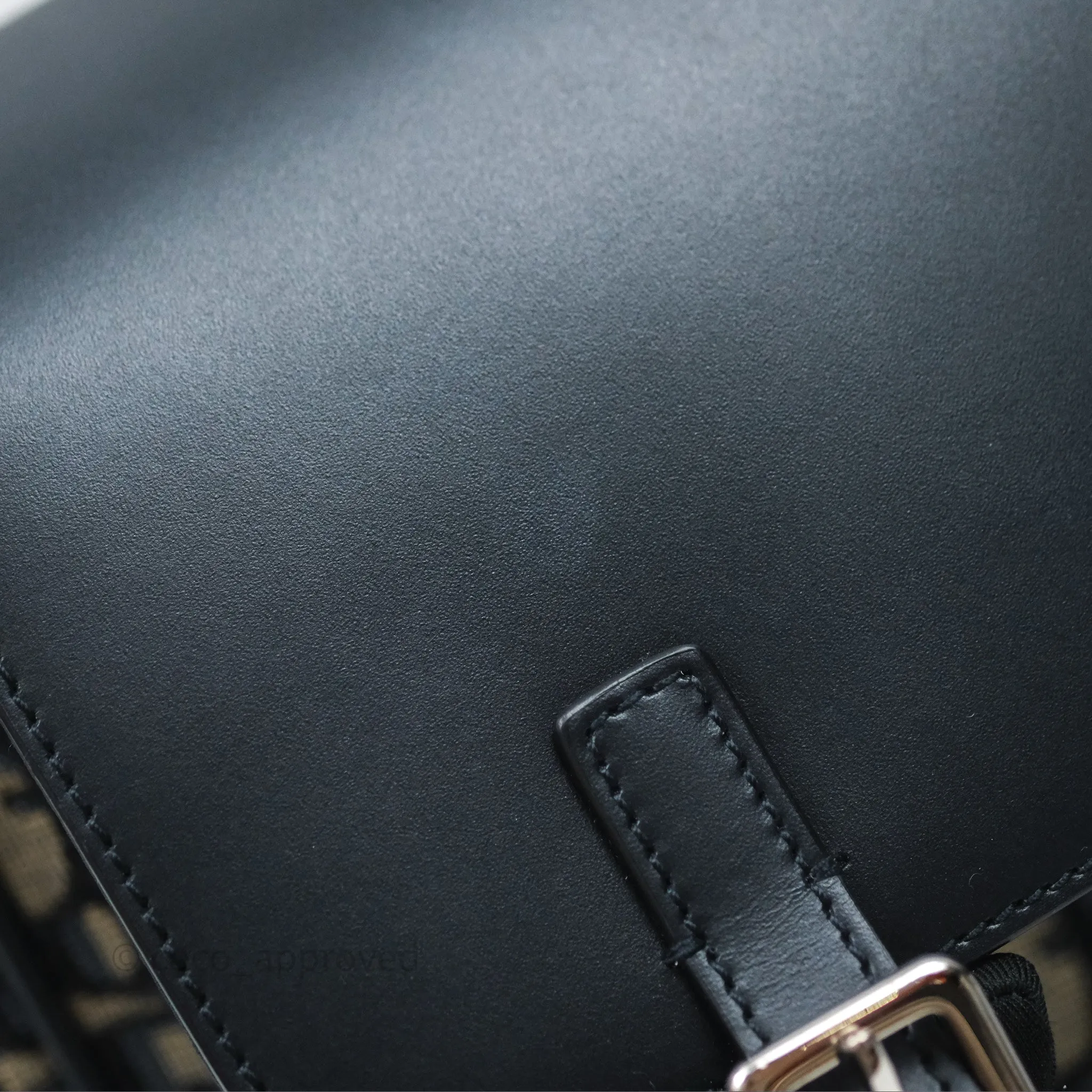 Christian Dior Messenger Bag Smooth Calfskin Blue Dior Oblique Jacquard