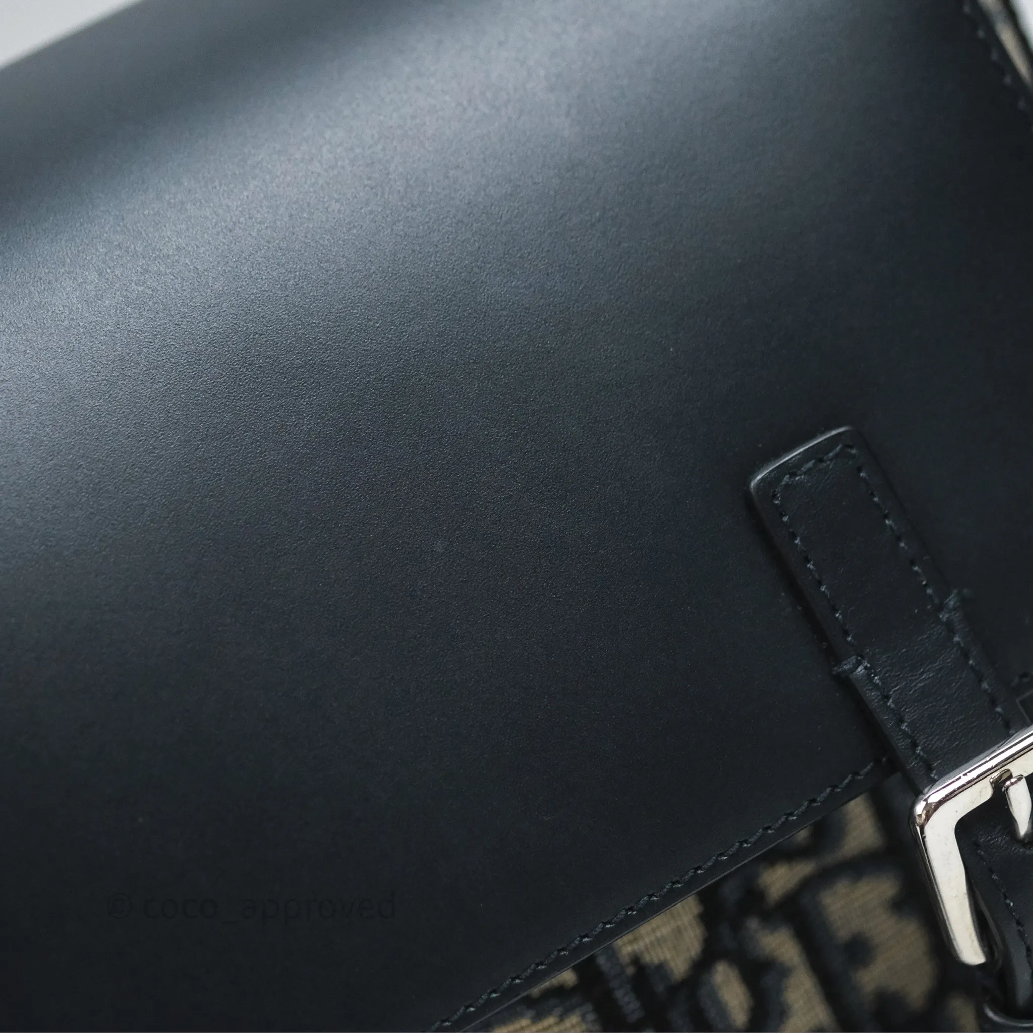 Christian Dior Messenger Bag Smooth Calfskin Blue Dior Oblique Jacquard