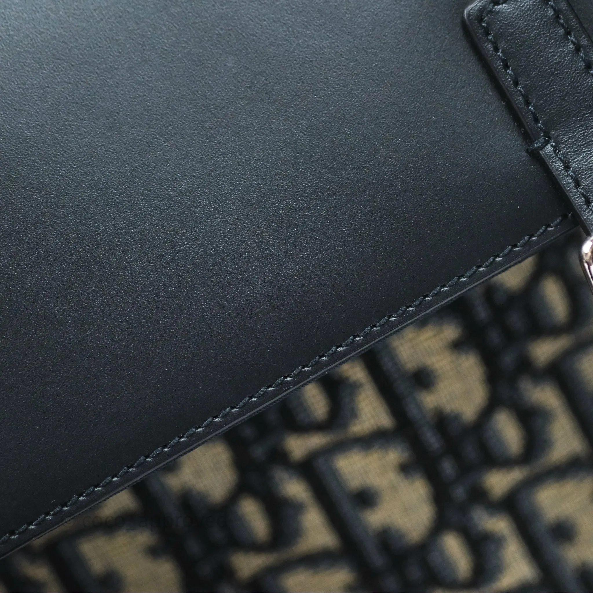 Christian Dior Messenger Bag Smooth Calfskin Blue Dior Oblique Jacquard
