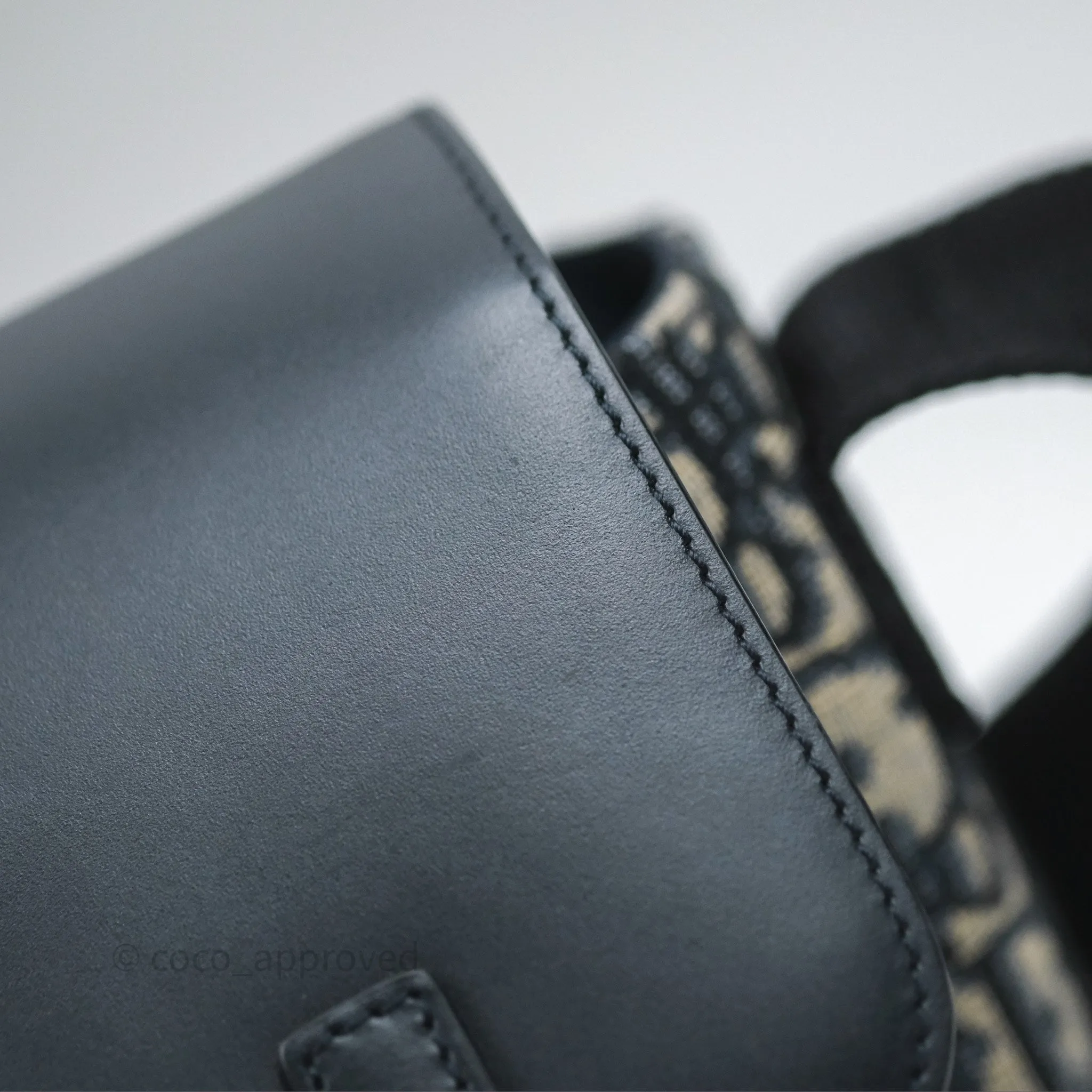 Christian Dior Messenger Bag Smooth Calfskin Blue Dior Oblique Jacquard