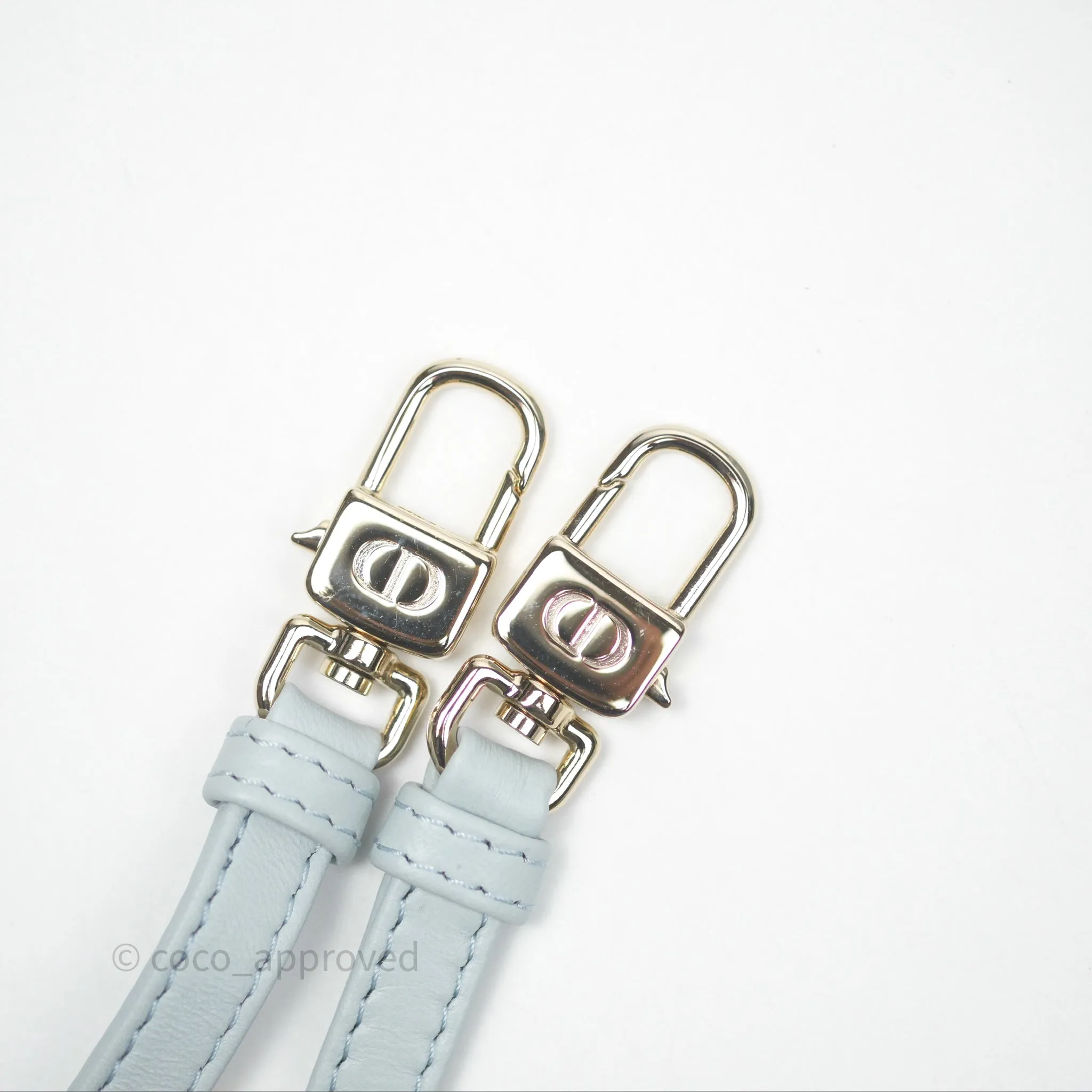 Christian Dior Micro Lady D-Joy Bag Baby Blue Lambskin Cannage Gold Hardware