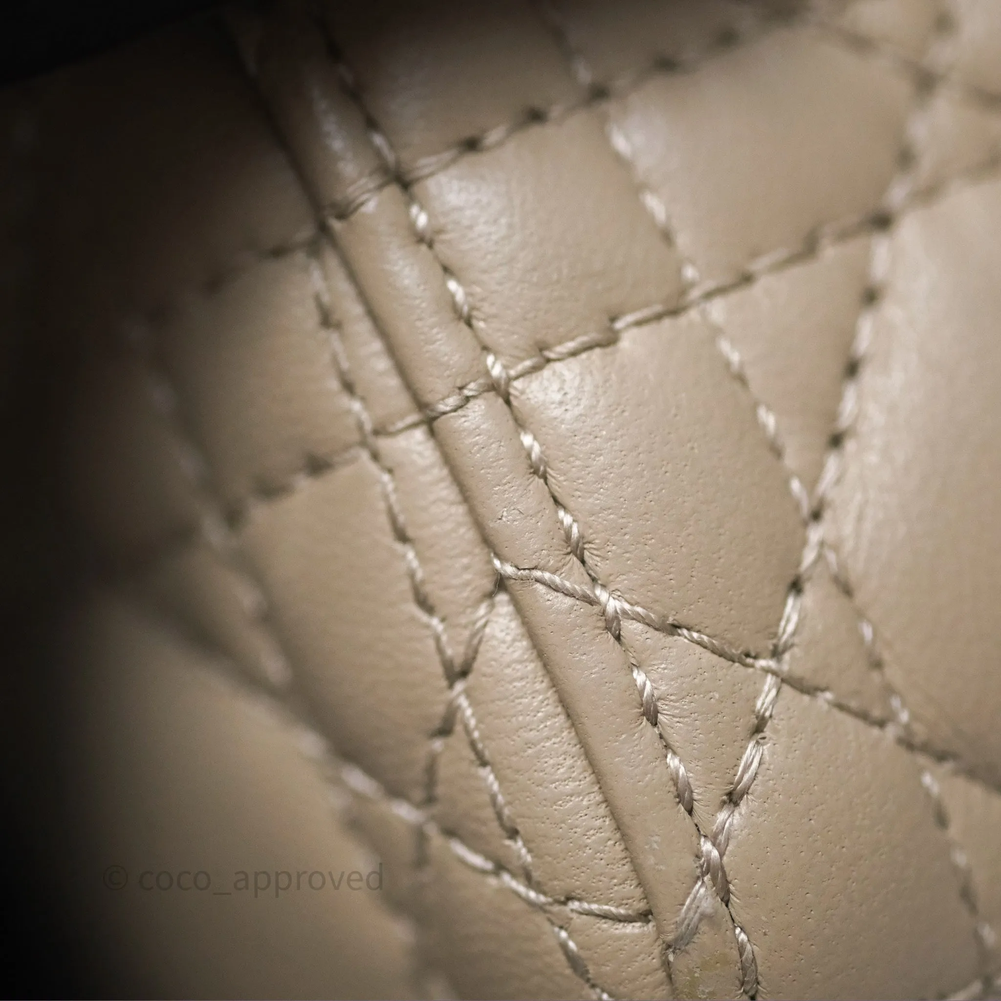 Christian Dior Micro Lady Dior Cannage Beige Lambskin Gold Hardware