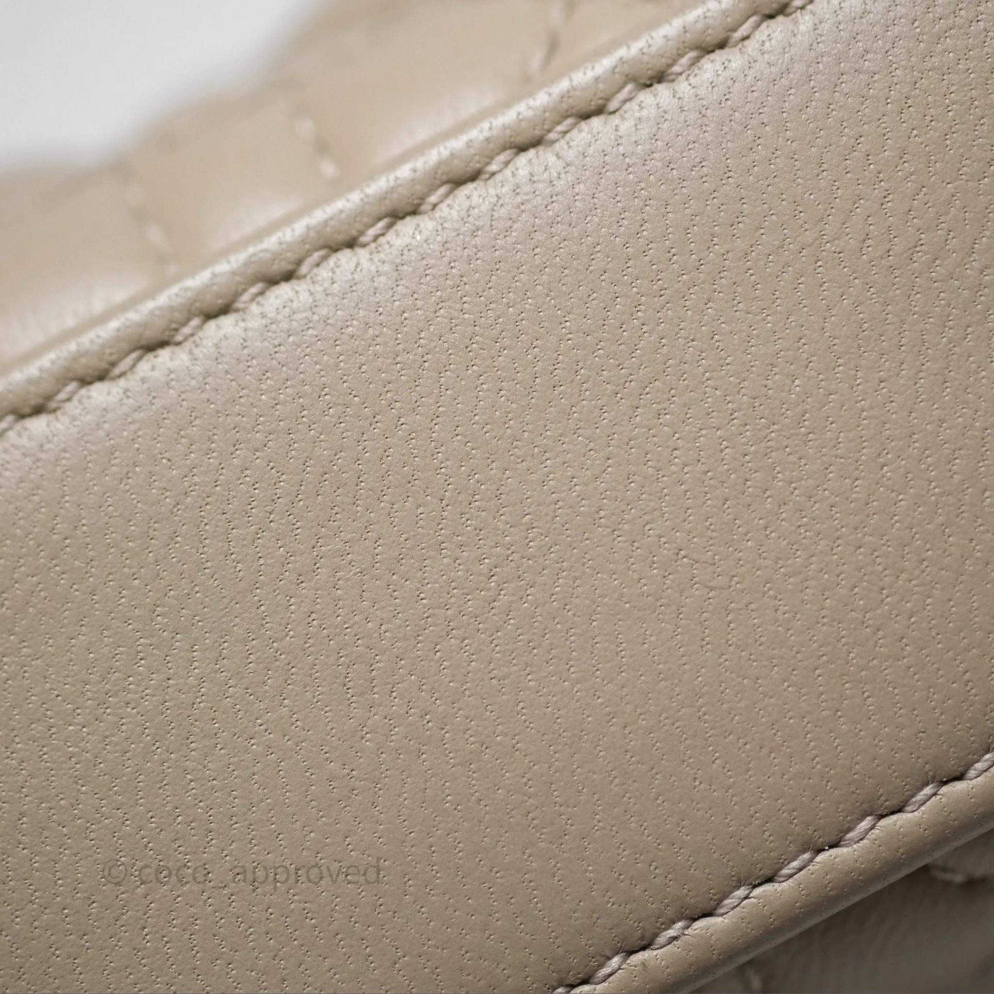 Christian Dior Micro Lady Dior Cannage Beige Lambskin Gold Hardware
