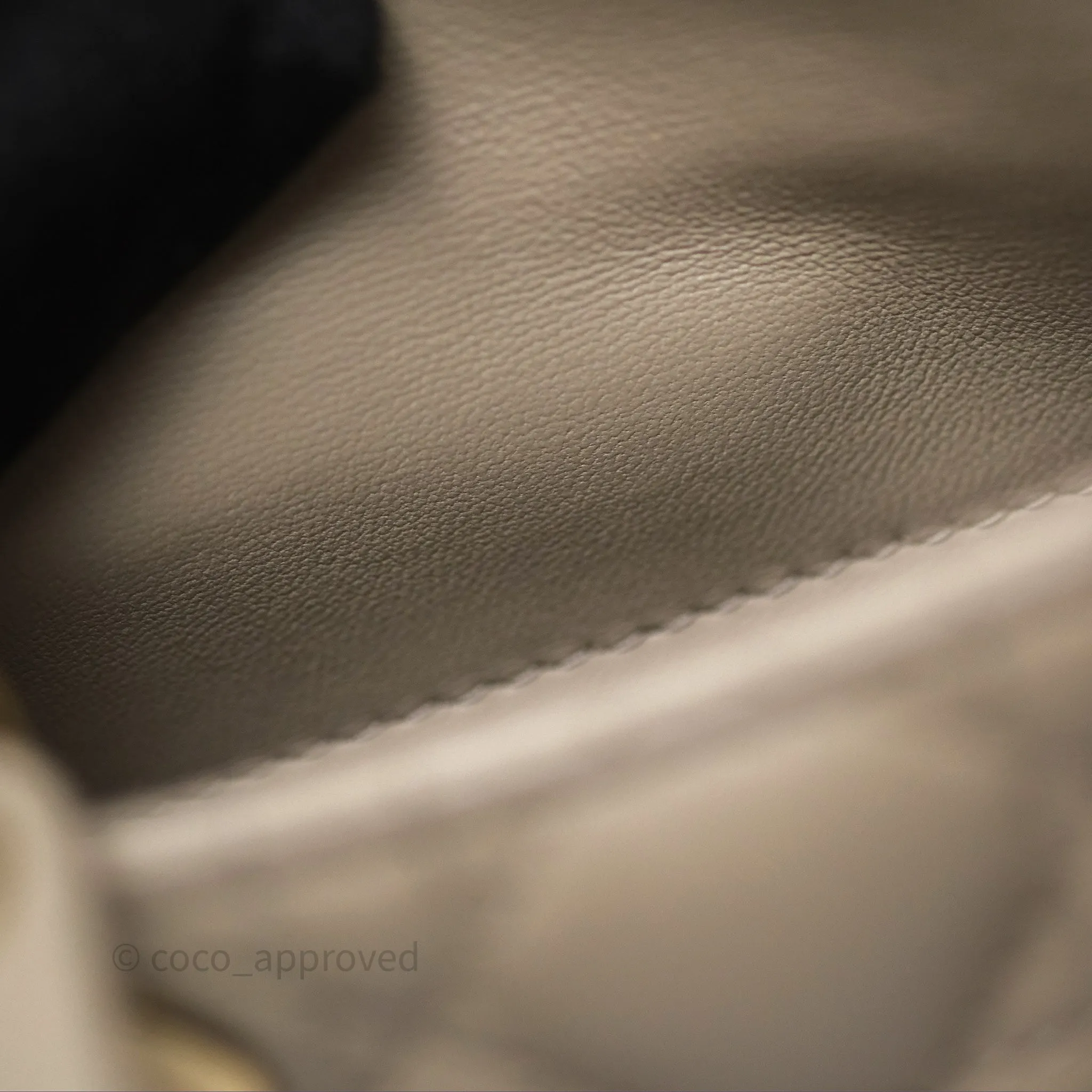 Christian Dior Micro Lady Dior Cannage Beige Lambskin Gold Hardware