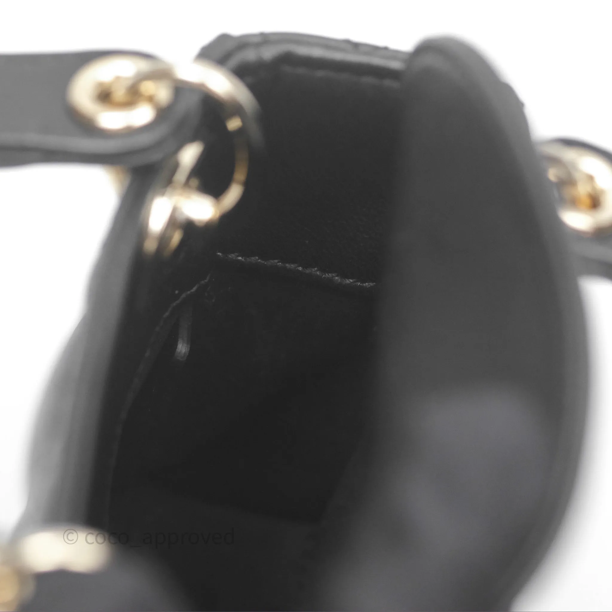 Christian Dior Micro Lady Dior Cannage Black Lambskin Gold Hardware