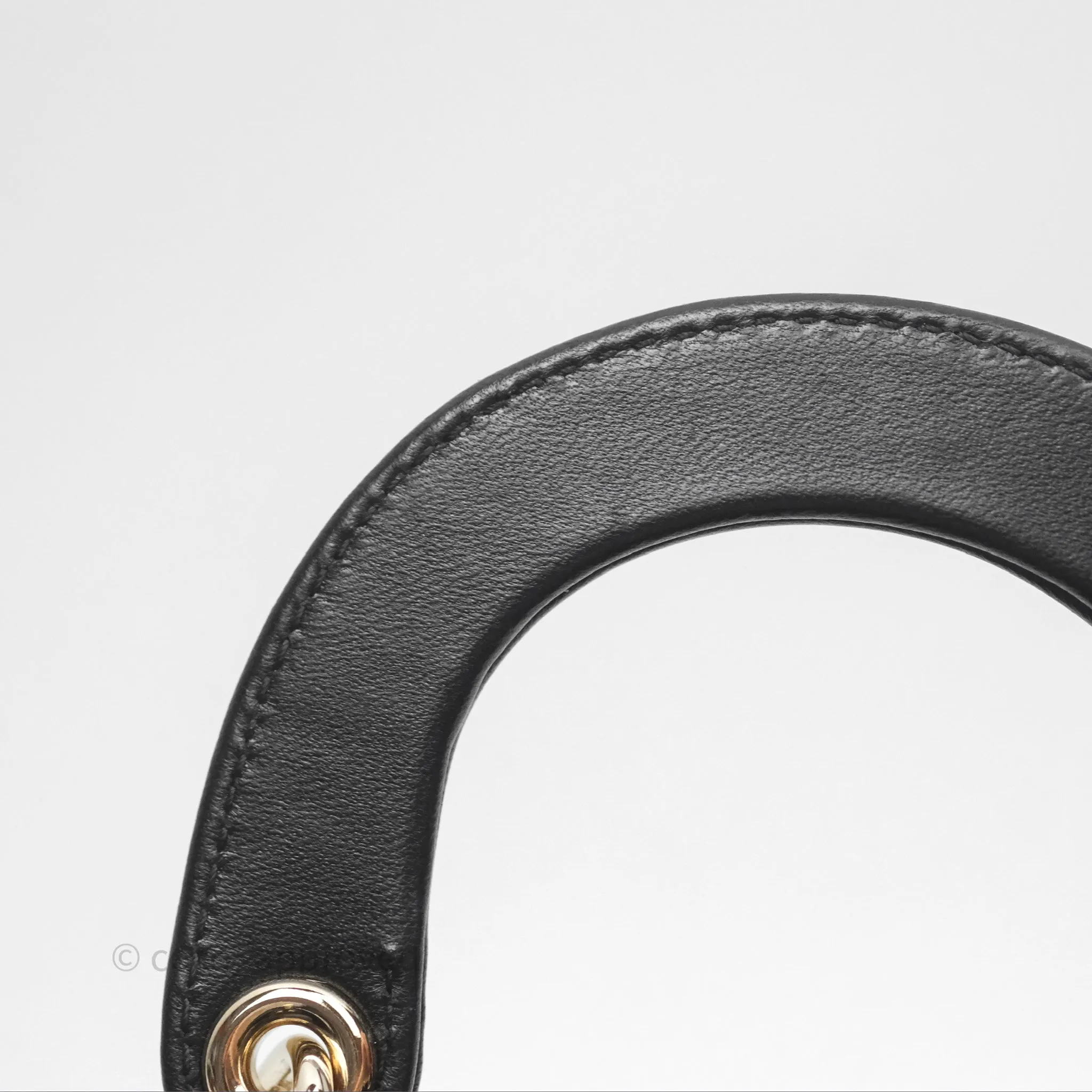 Christian Dior Micro Lady Dior Cannage Black Lambskin Gold Hardware
