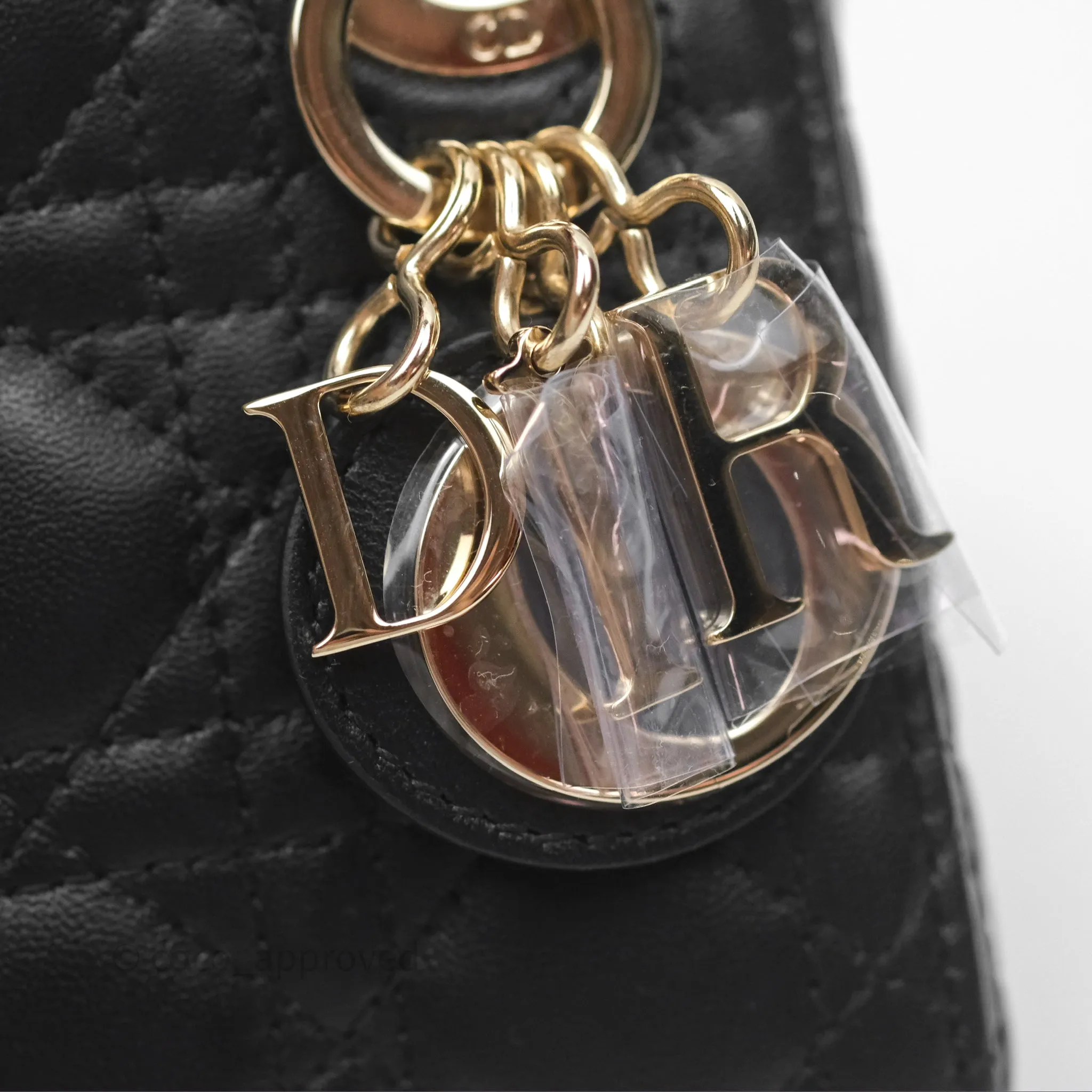 Christian Dior Micro Lady Dior Cannage Black Lambskin Gold Hardware