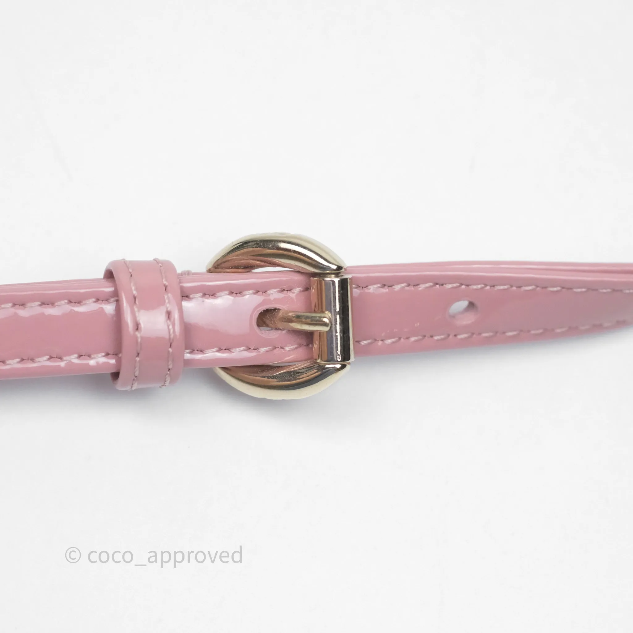 Christian Dior Micro Lady Dior Pink Patent Cannage Calfskin Gold Hardware
