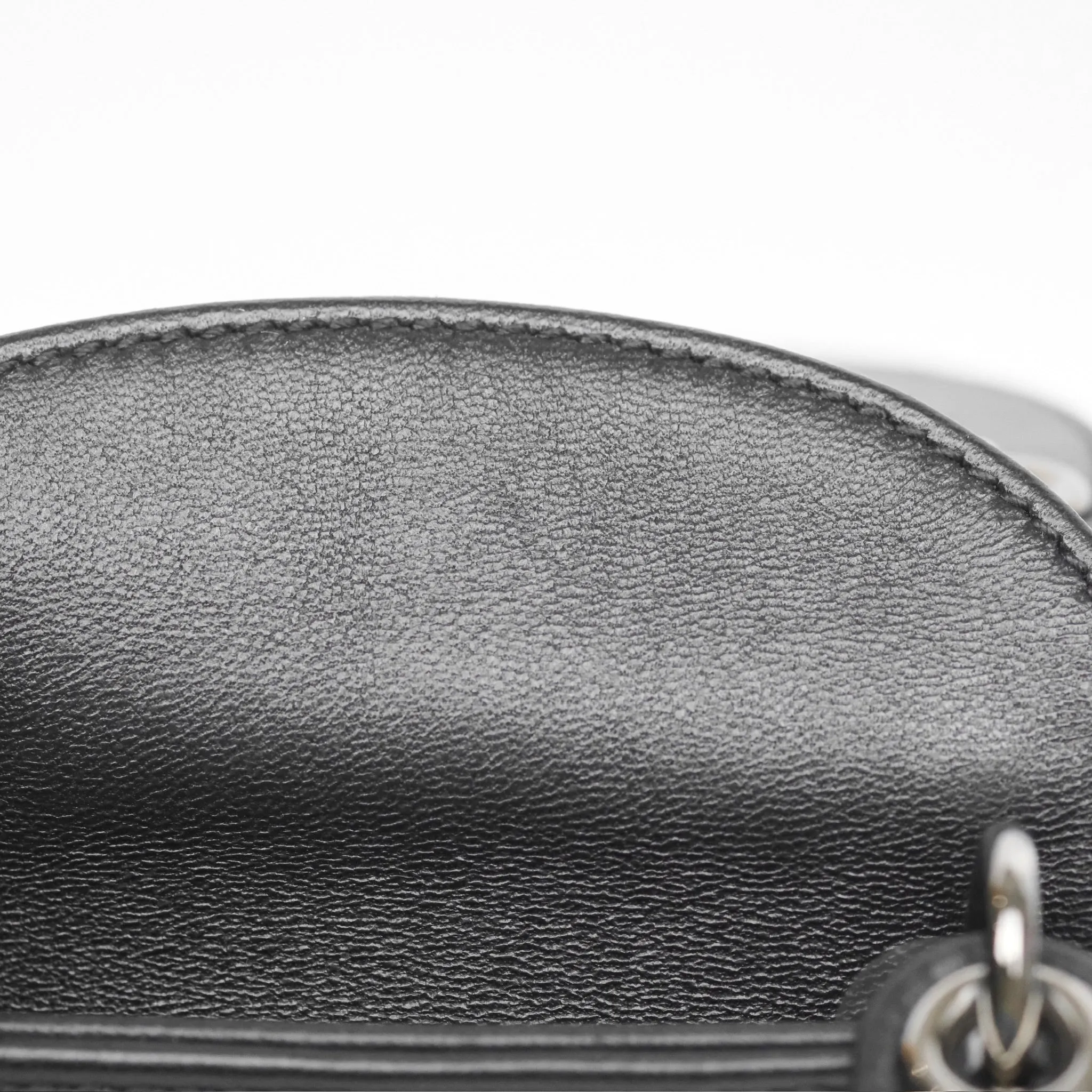 Christian Dior Micro Lady Dior Studded Cannage Black Lambskin
