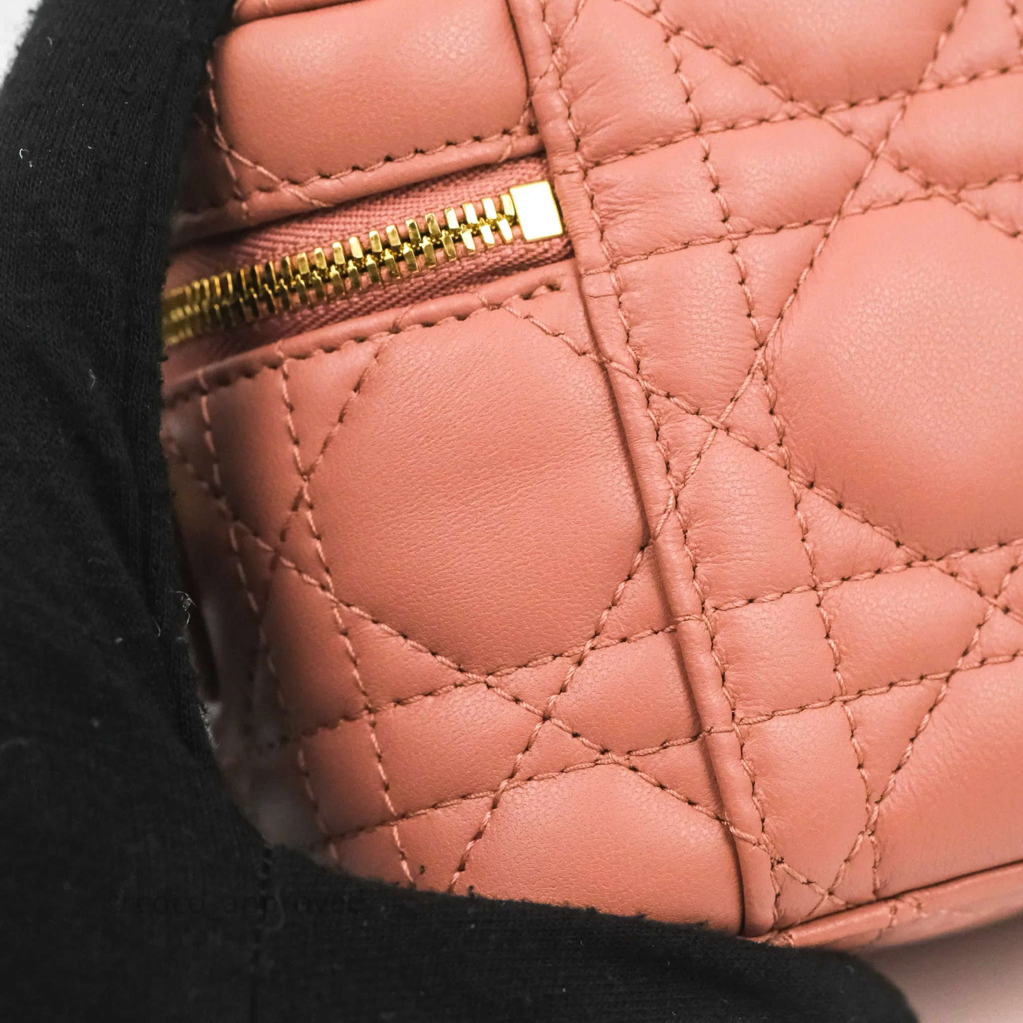 Christian Dior Micro Lady Dior Vanity Case Rose Pink Cannage Lambskin