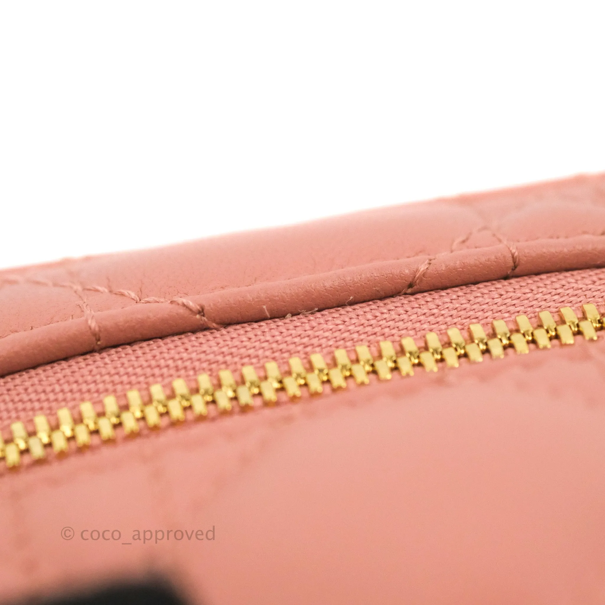 Christian Dior Micro Lady Dior Vanity Case Rose Pink Cannage Lambskin